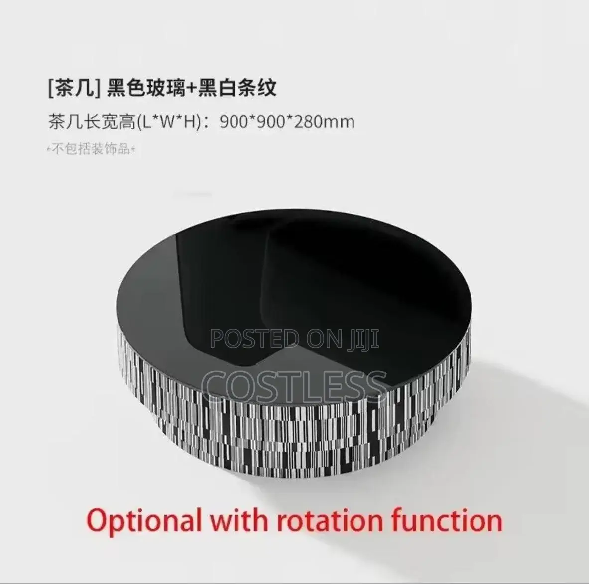 Modern Simple Glass Round Italian Minimalist Glass Coffee Table