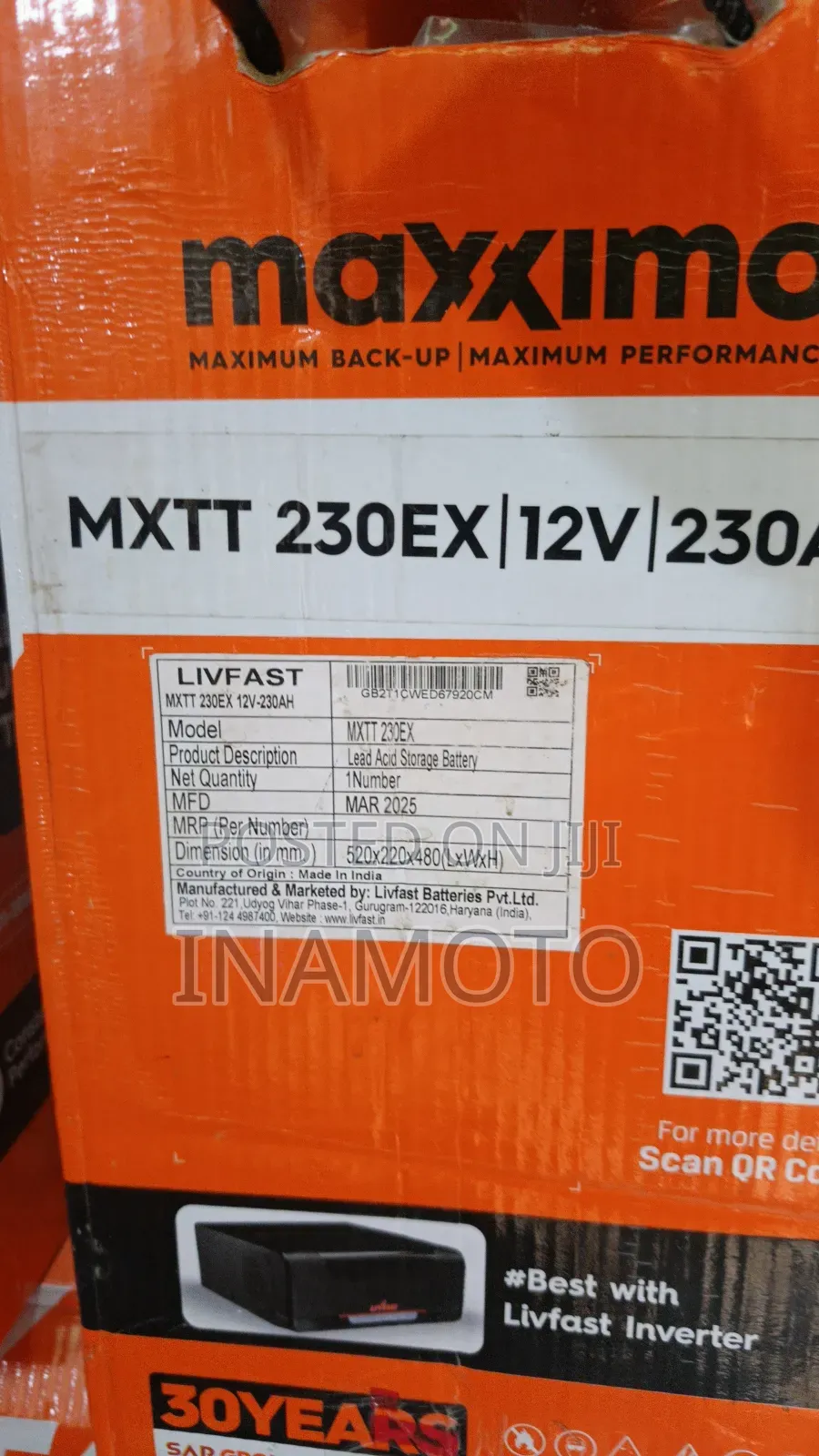 230a Tubular Battery