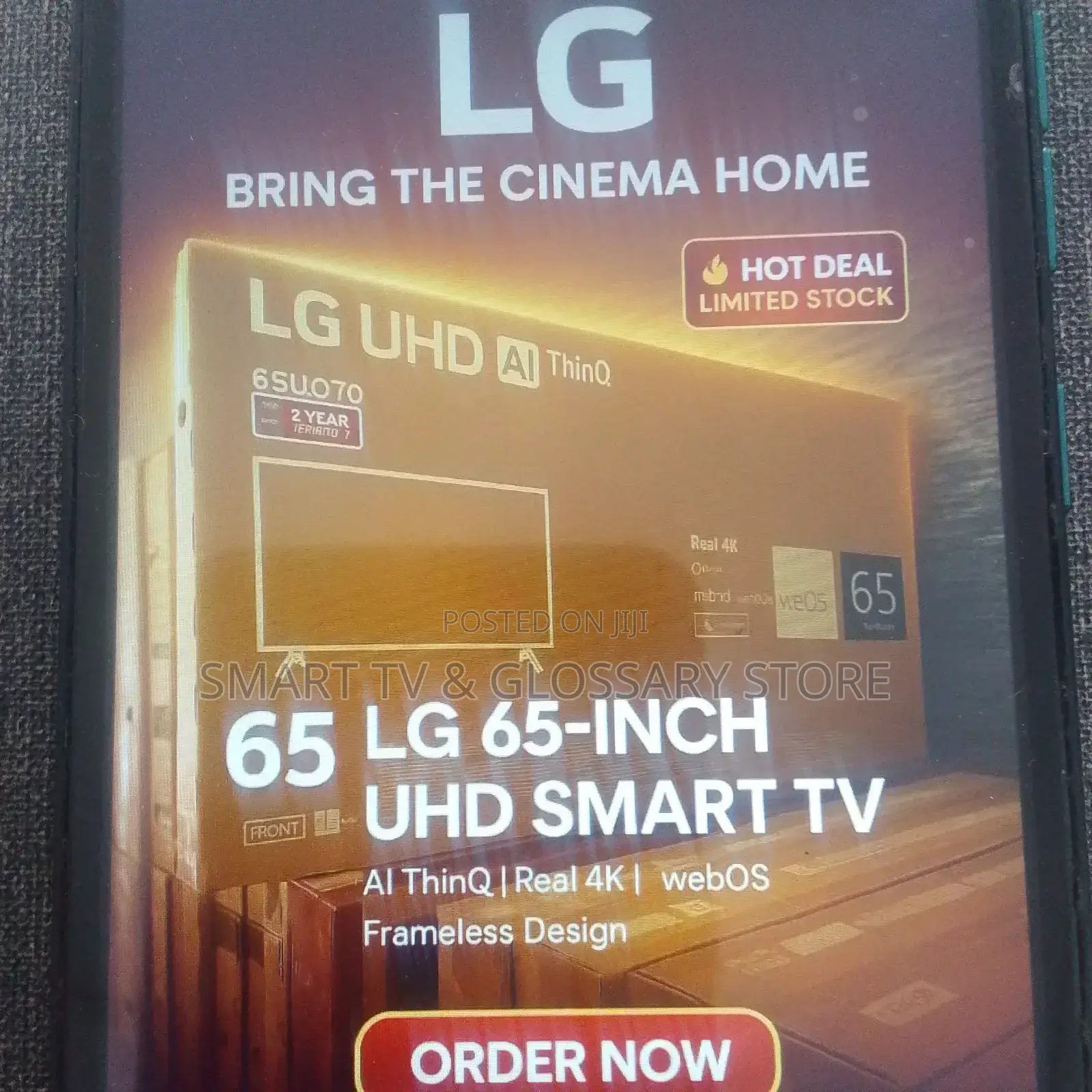 65 Inches Smart Tv With in-Built Bluetooth Wifi Google