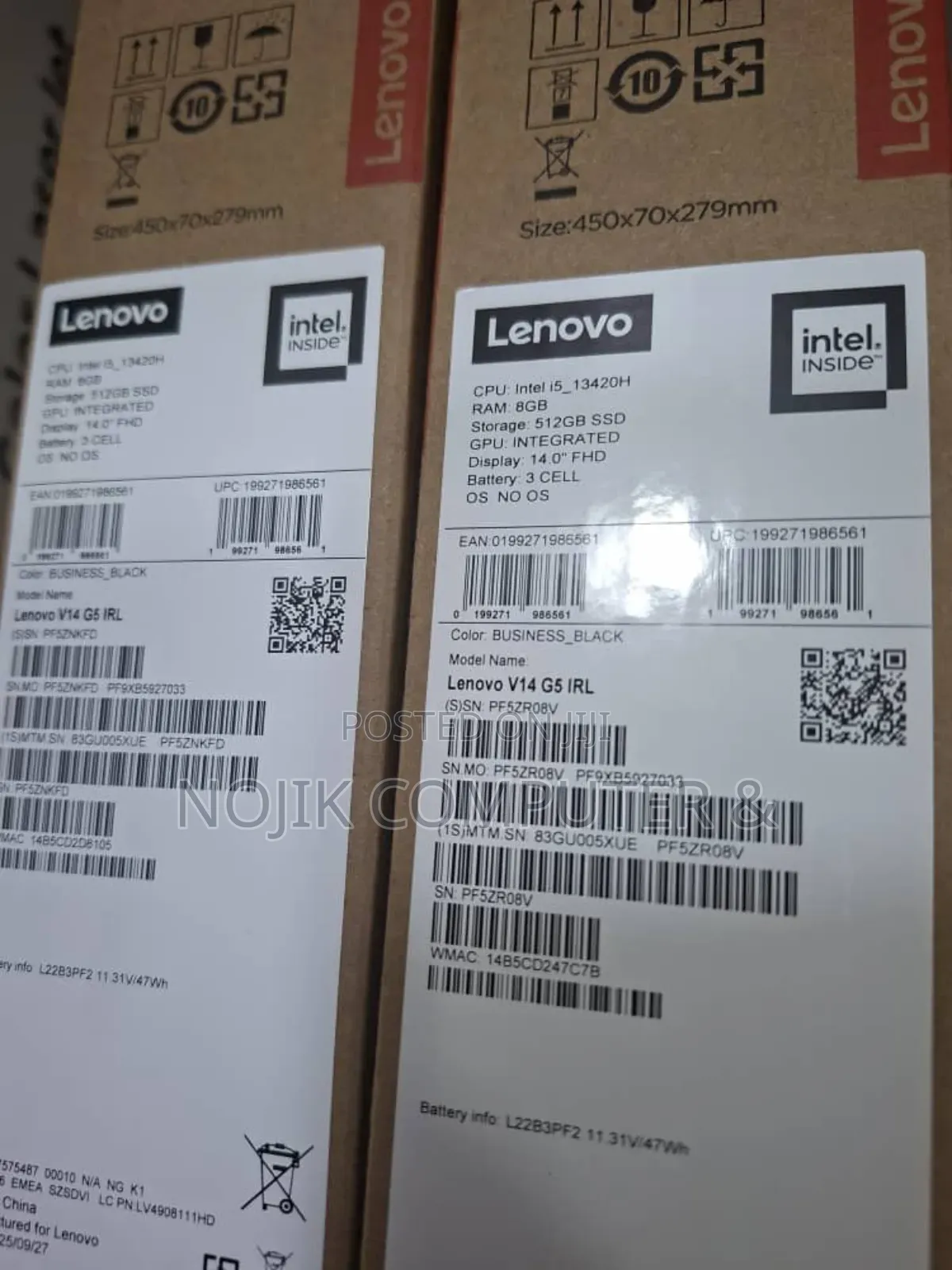 New Laptop Lenovo V15-Iil 8GB Intel Core I5 SSD 512GB