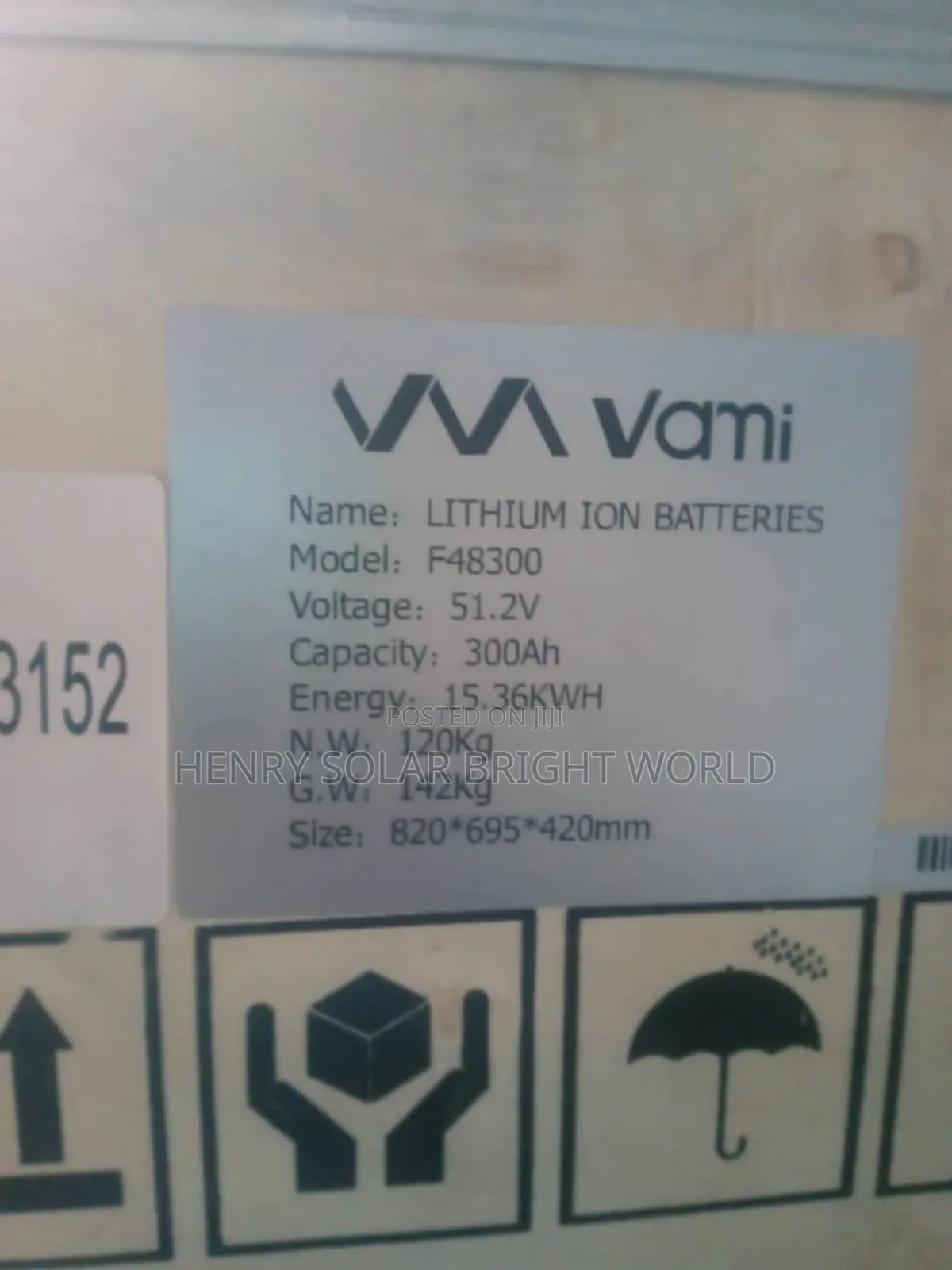 Vami 15kwh 51.2v Lithium Ion Battery