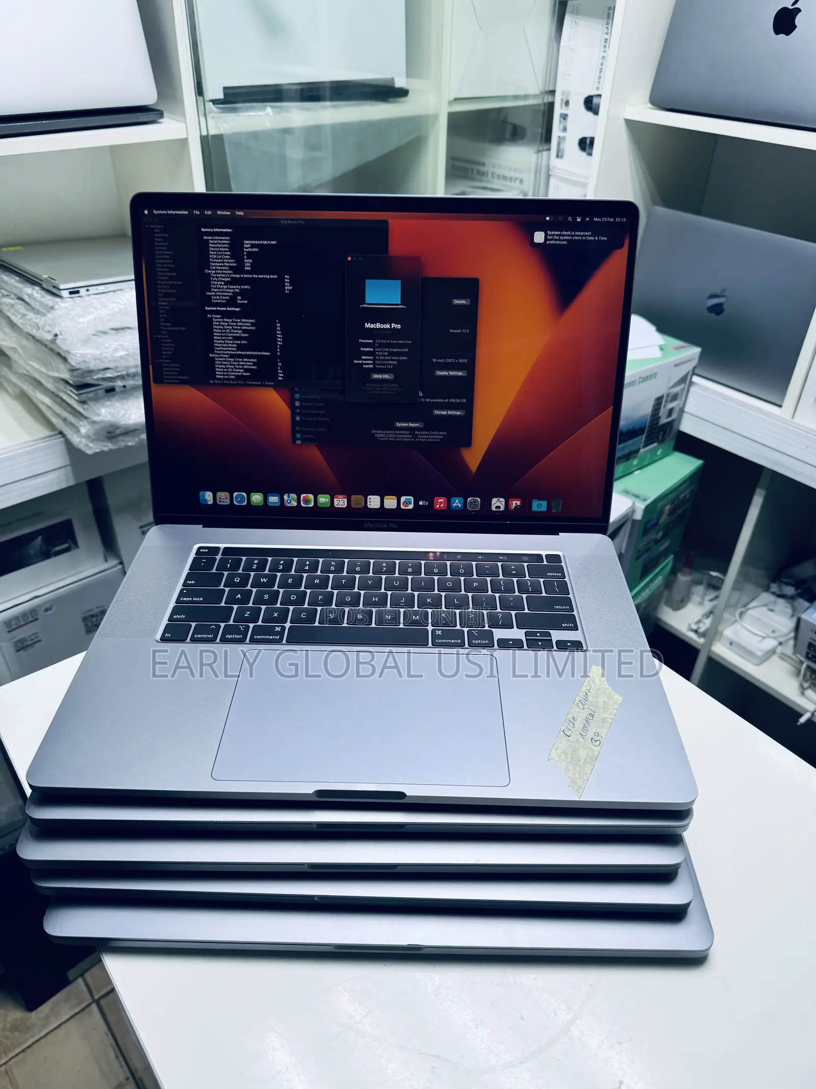 Laptop Apple MacBook Pro 2019 16GB Intel Core I7 SSD 512GB