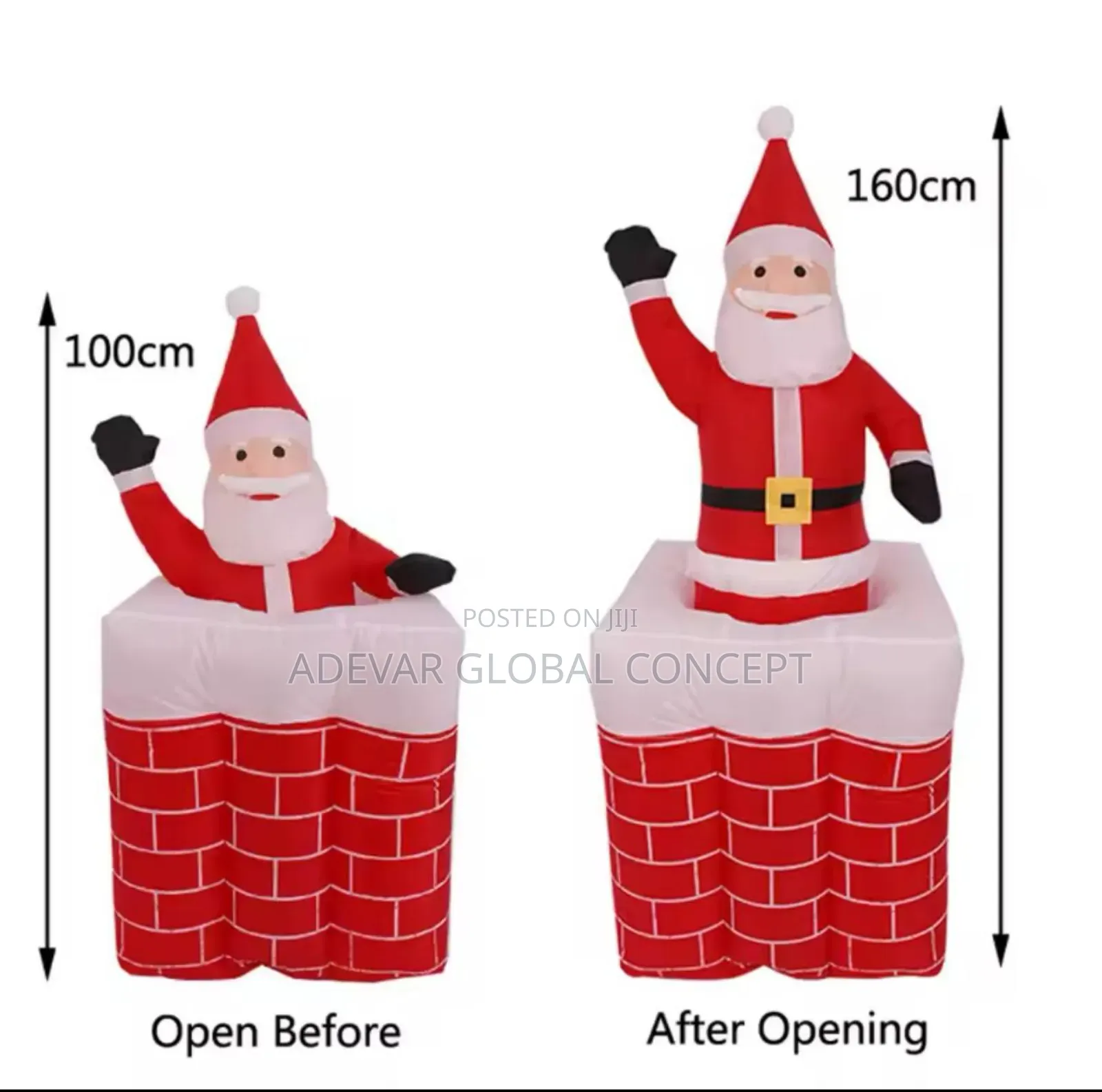 Christmas Inflatable Waving Santa Claus (Moves Up Down)