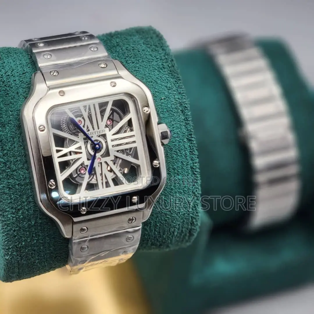 Cartier Quality Luxury Men Chronograph Chain Strap Wristwatch