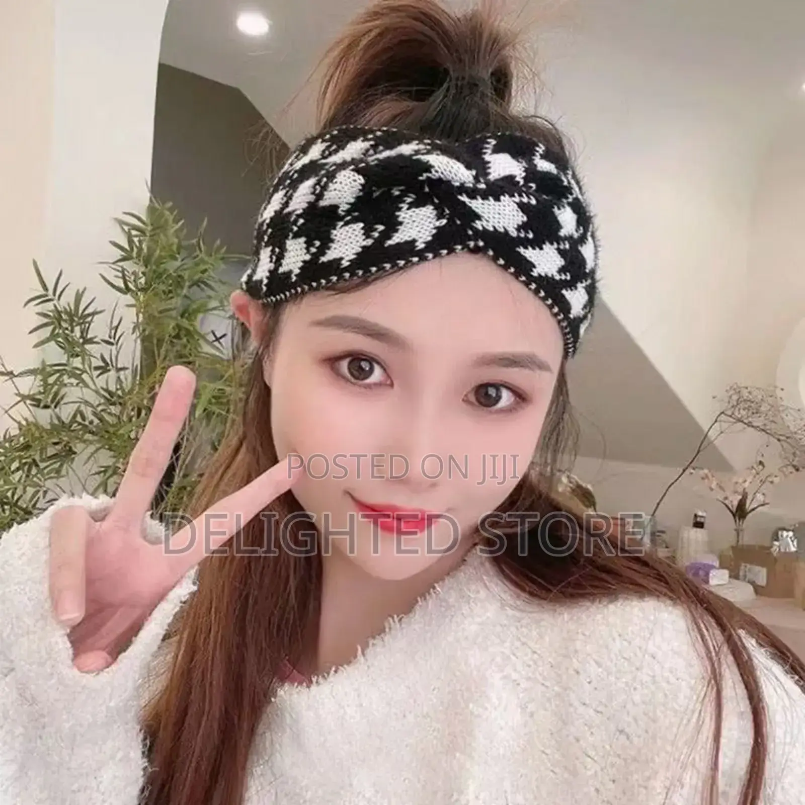 Women Classic Houndstooth -Elegant Hair Band