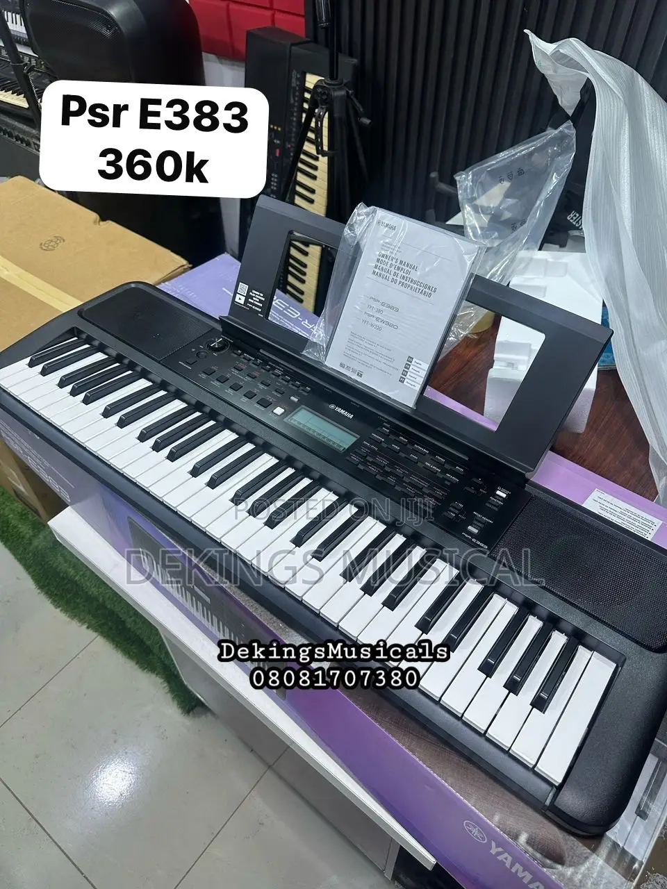 Yamaha PSR E383 Keyboard 61 Keys