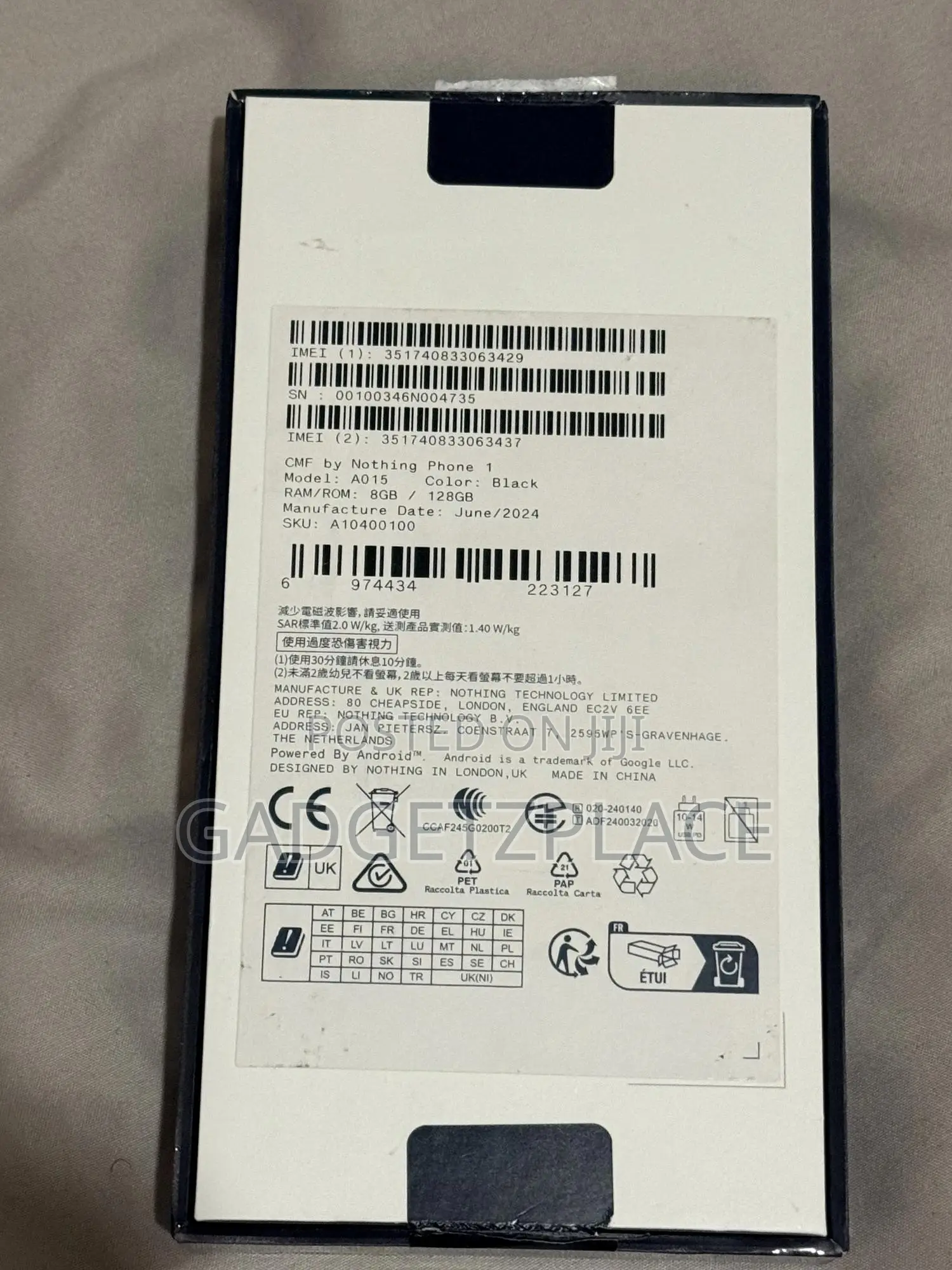 New Nothing Phone CMF Phone 1 128 GB Black