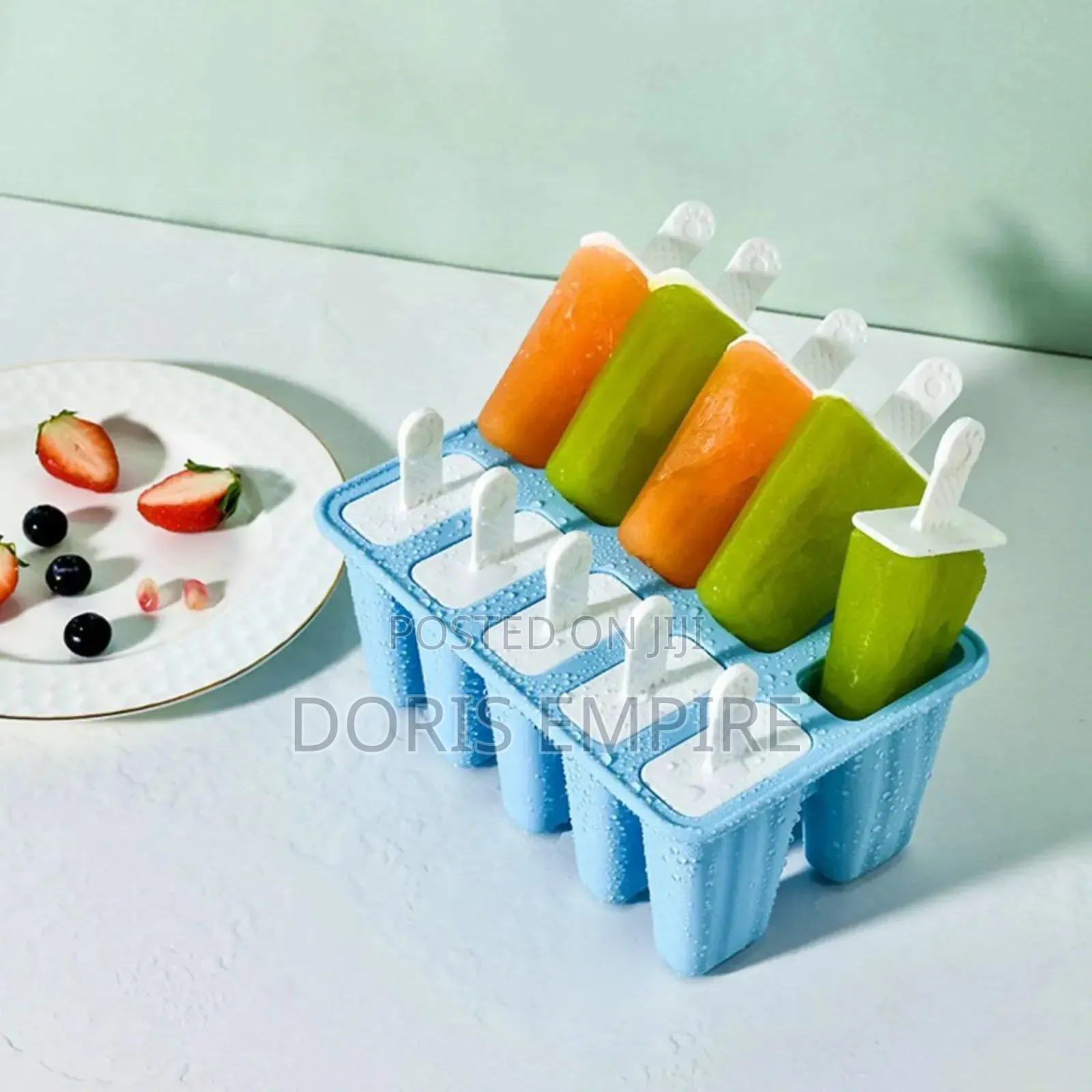 10 Slot Silicone Popsicle Mould.