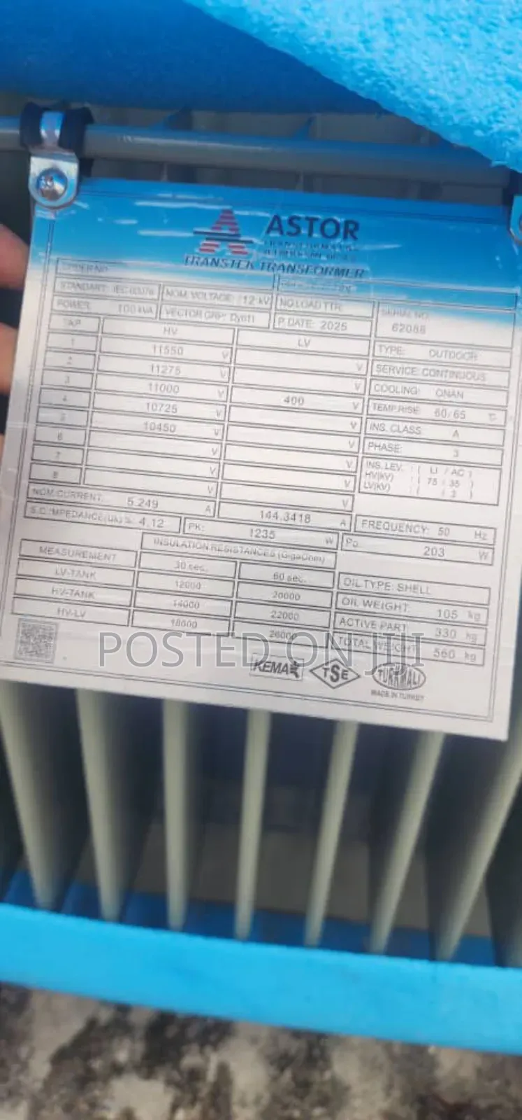 100kva 11kv Astor Premium Quality Power Transformer 100% Copper
