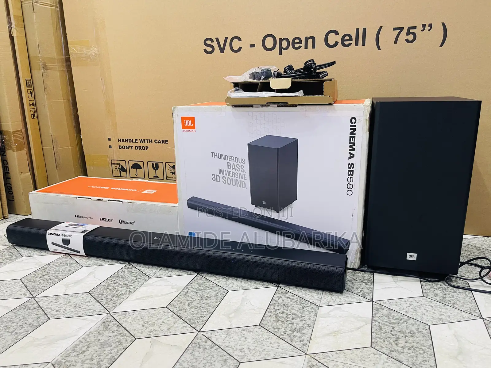 JBL Sound Bar Sb580 3.1 Channel Deep Bass Wireless Woofer With Remote