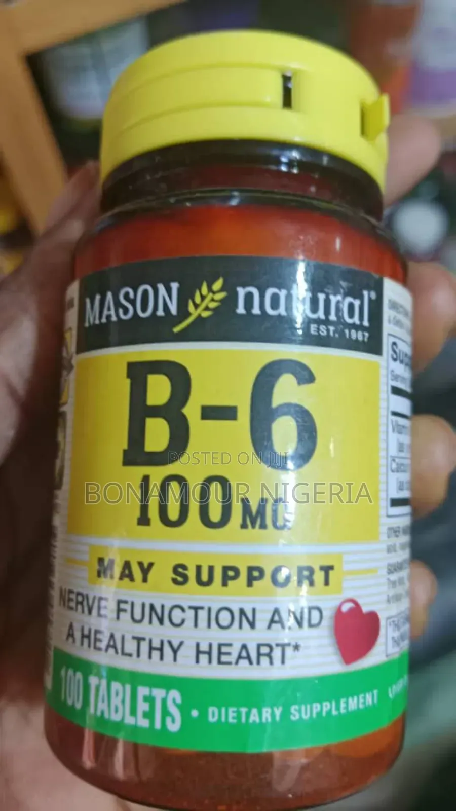 Mason Natural B-6 100mg X100 Tabs