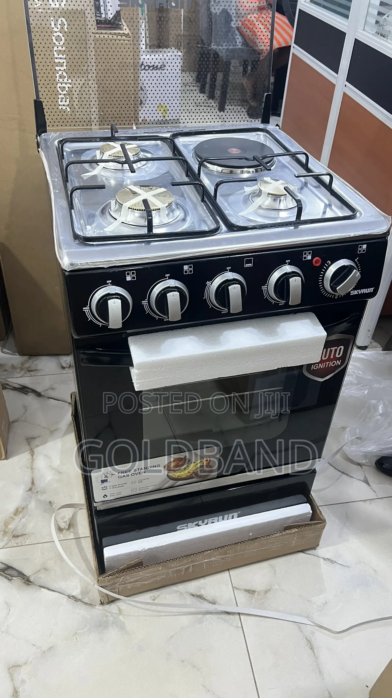 Skyrun 3+1 Auto Ignition Gas Cooker