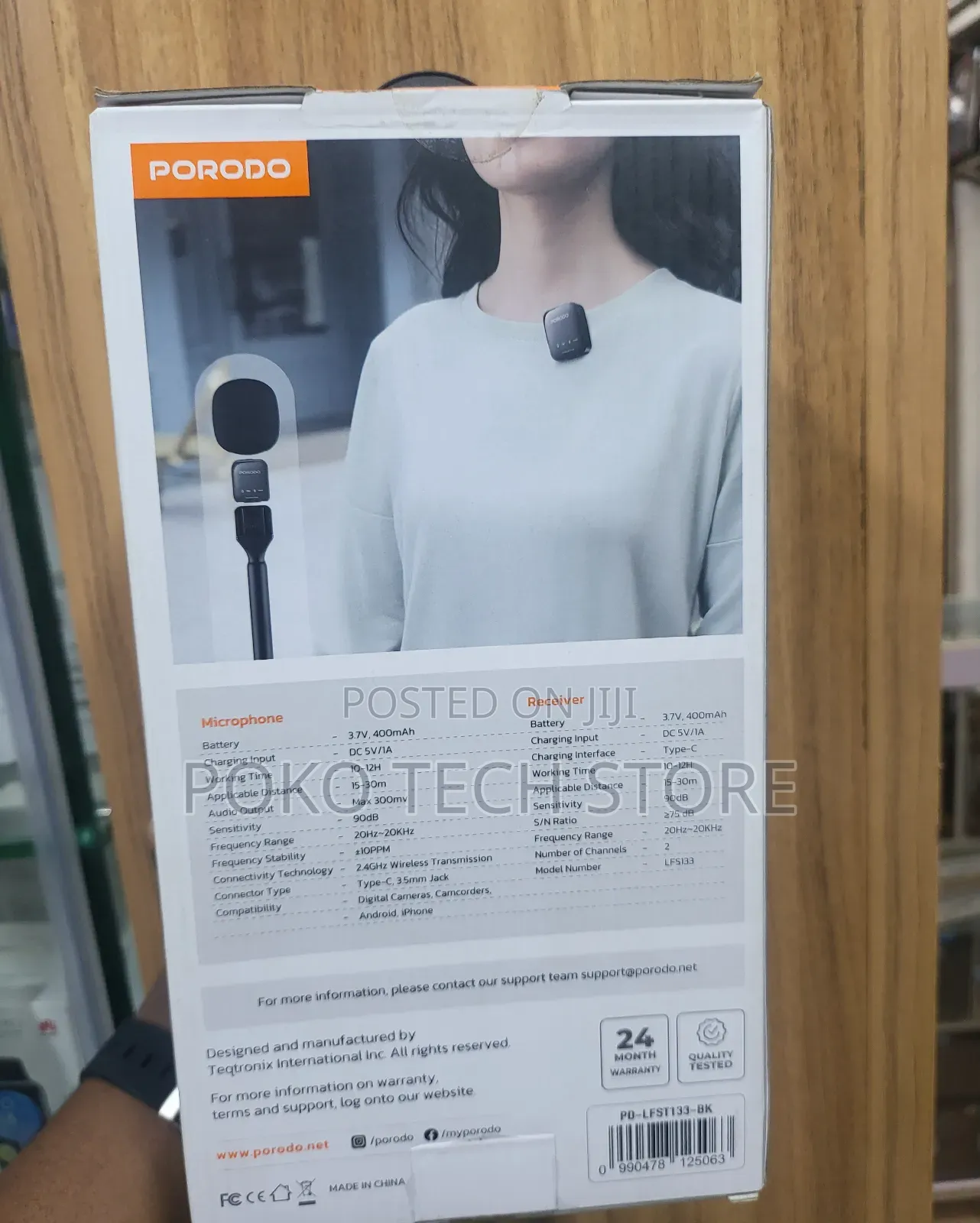 Porodo Two-device Connect Handheld Lavalier Microphone
