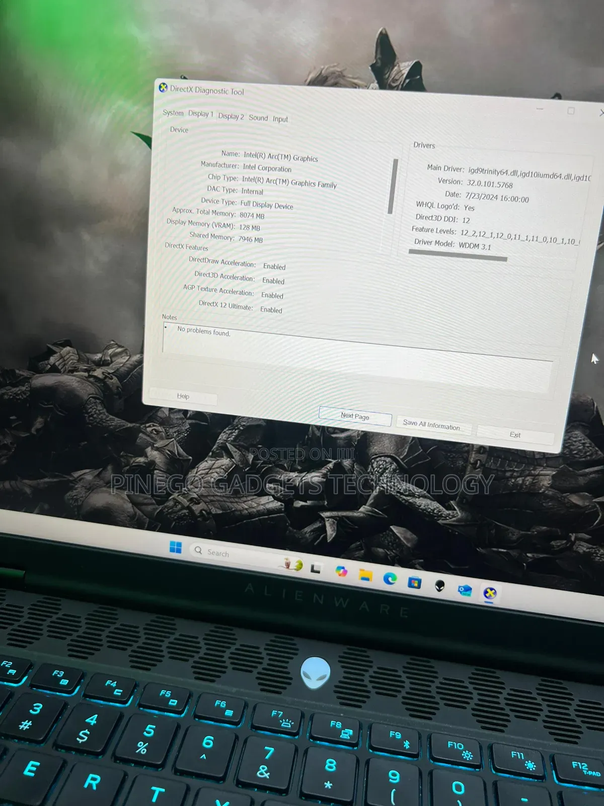 Laptop Dell Alienware M16 R2 16GB Intel Core Ultra 7 SSD 1T