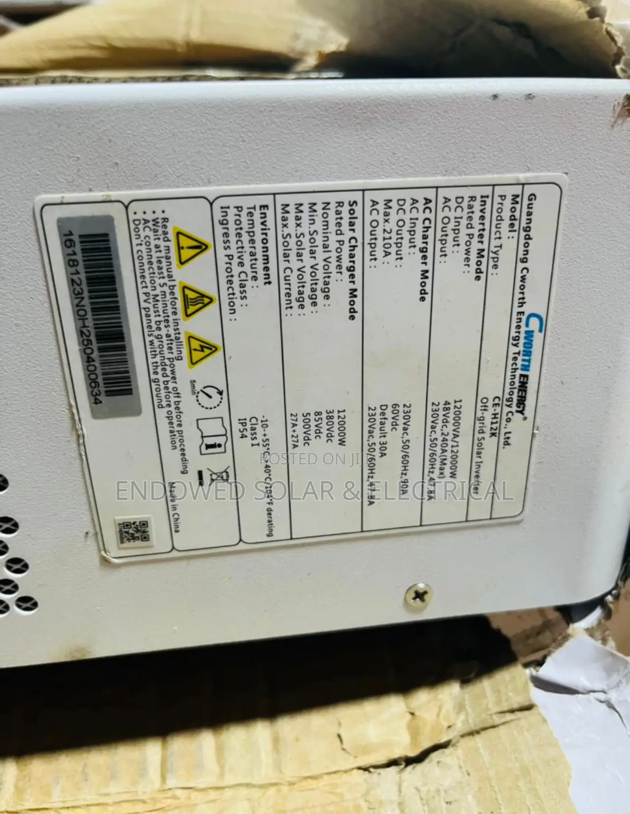 12kva 48v Cworth Solar Inverters Are Available in Stock