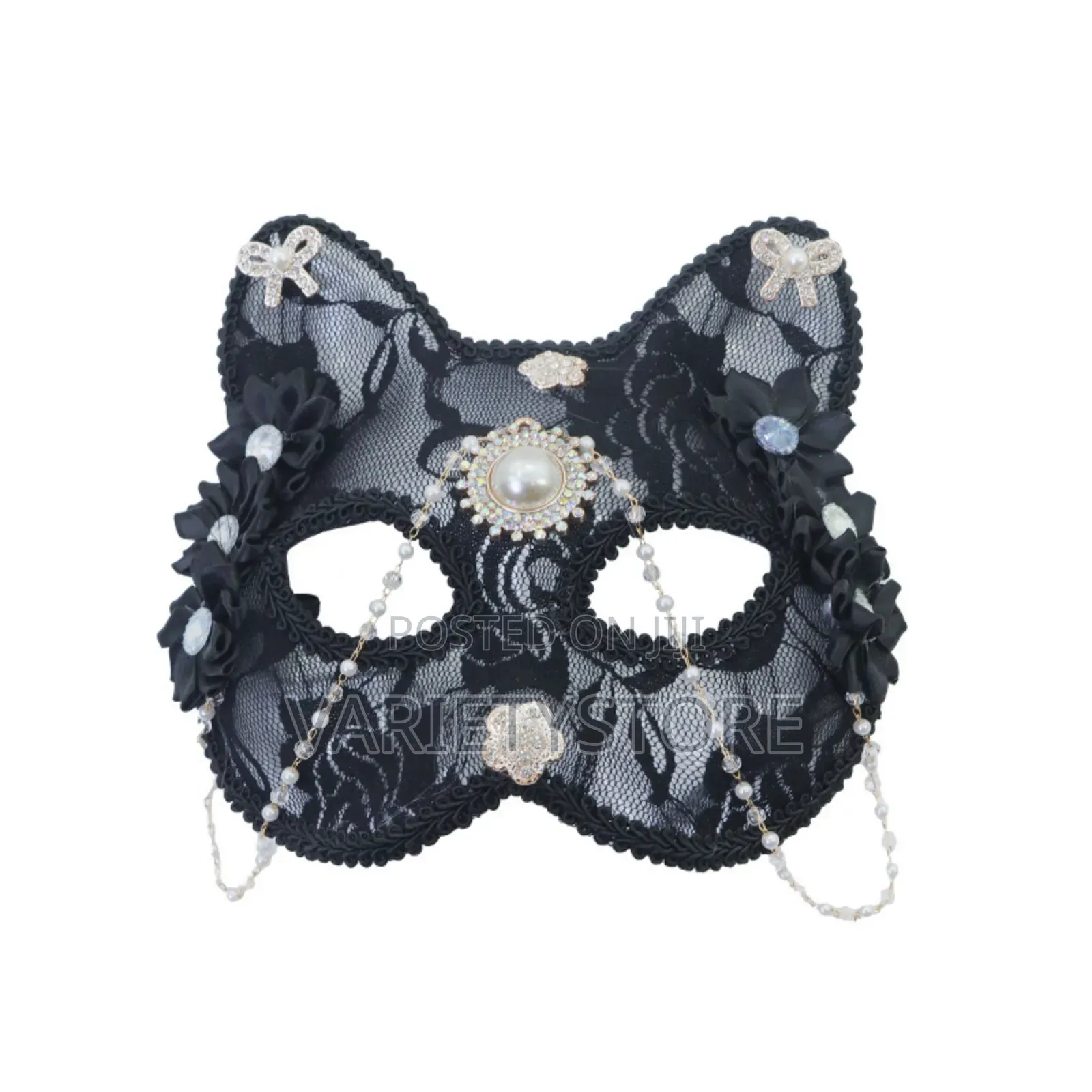 Women Sexy Lace Half Face Cat Mask
