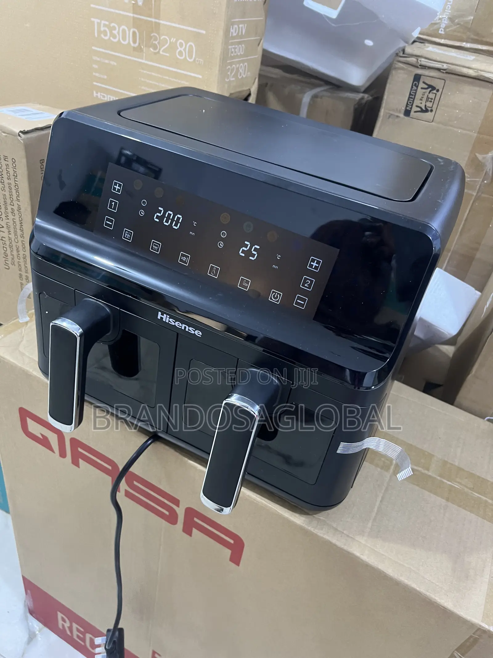 Hisense 8l Air Fryer – Low Fat Dual Compartment Cooker