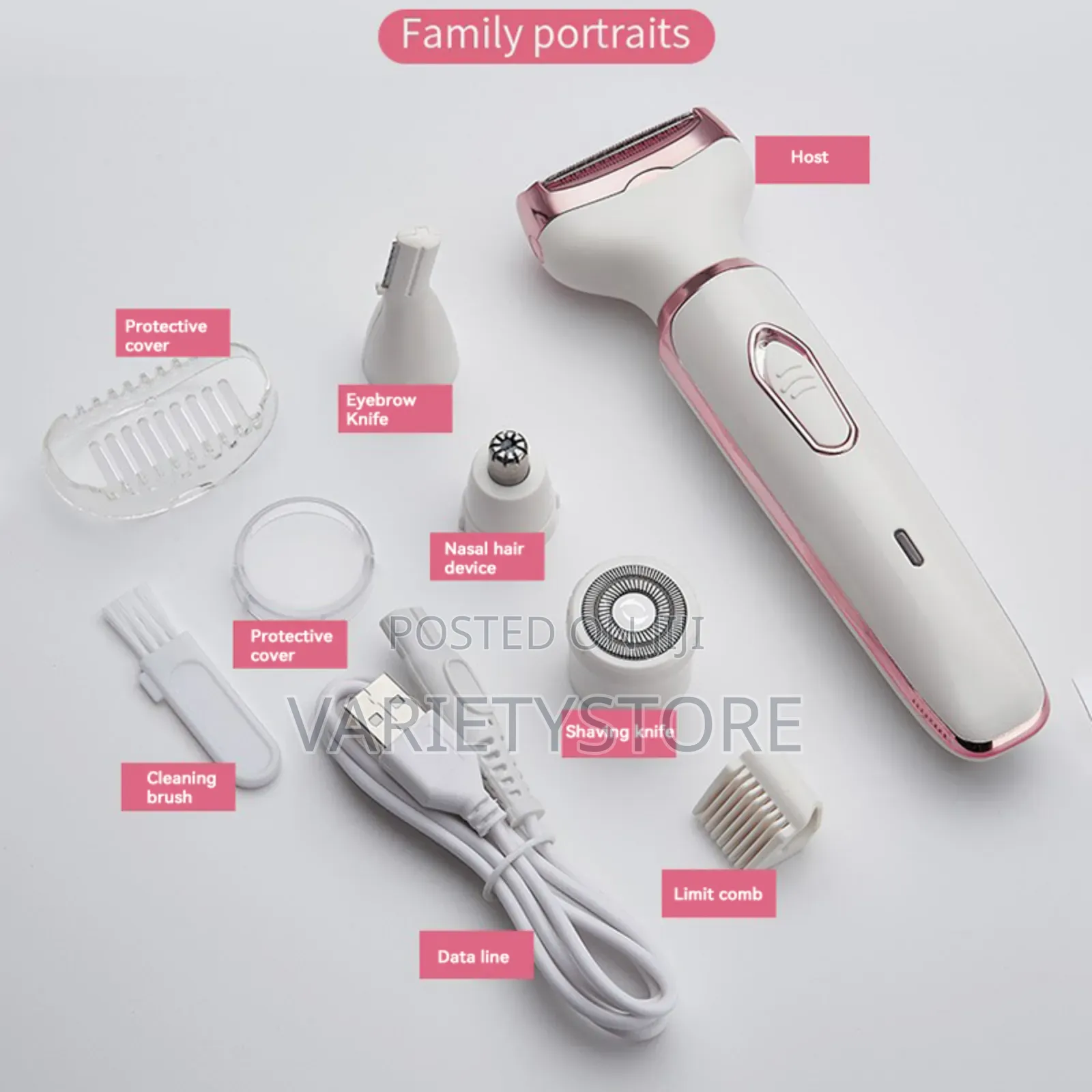 4 In 1 Electric Lady Shaver, Body Hair Removal