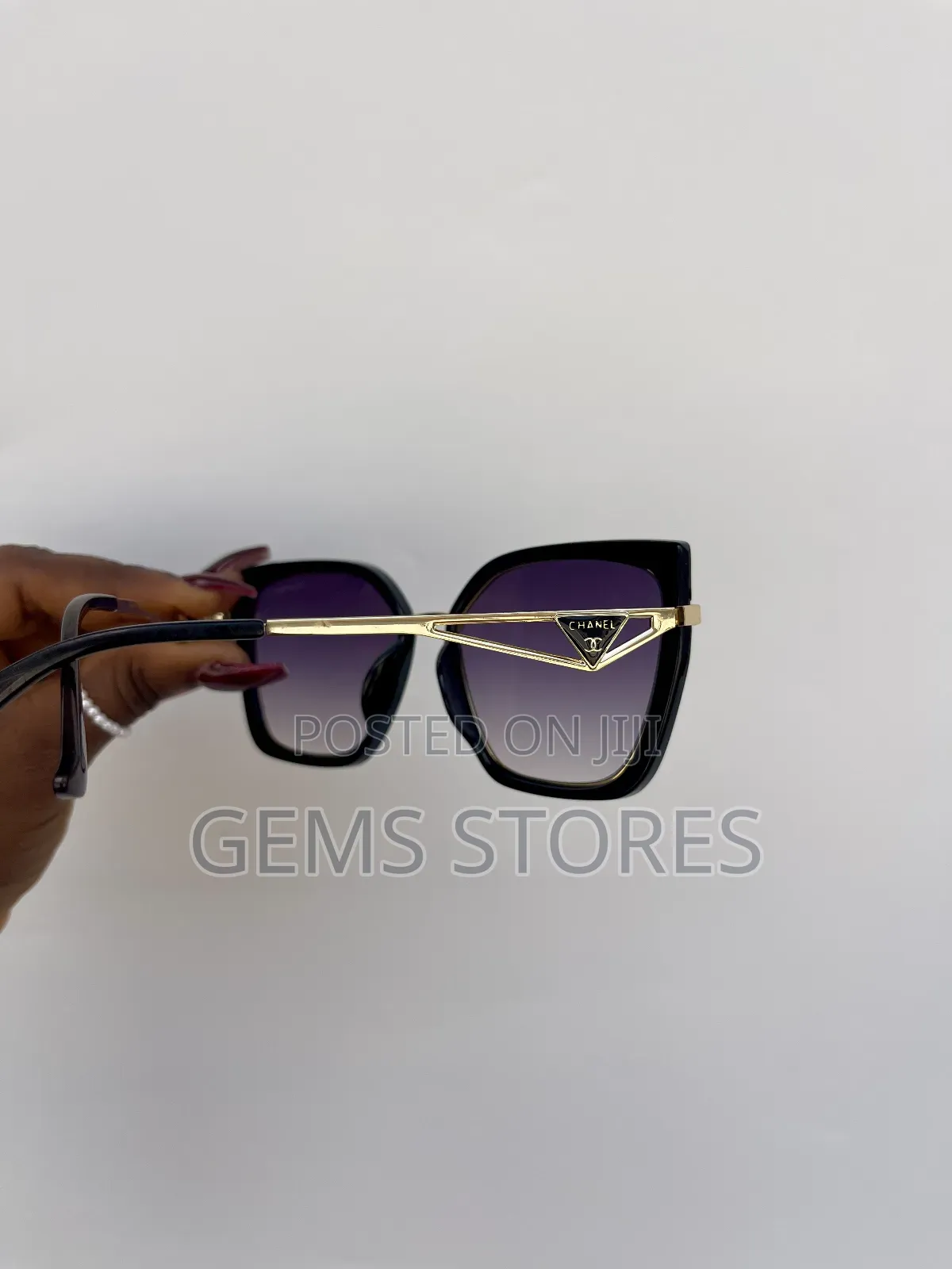 Glamorous Black Chanel Cat-Eye Sunglasses for Women