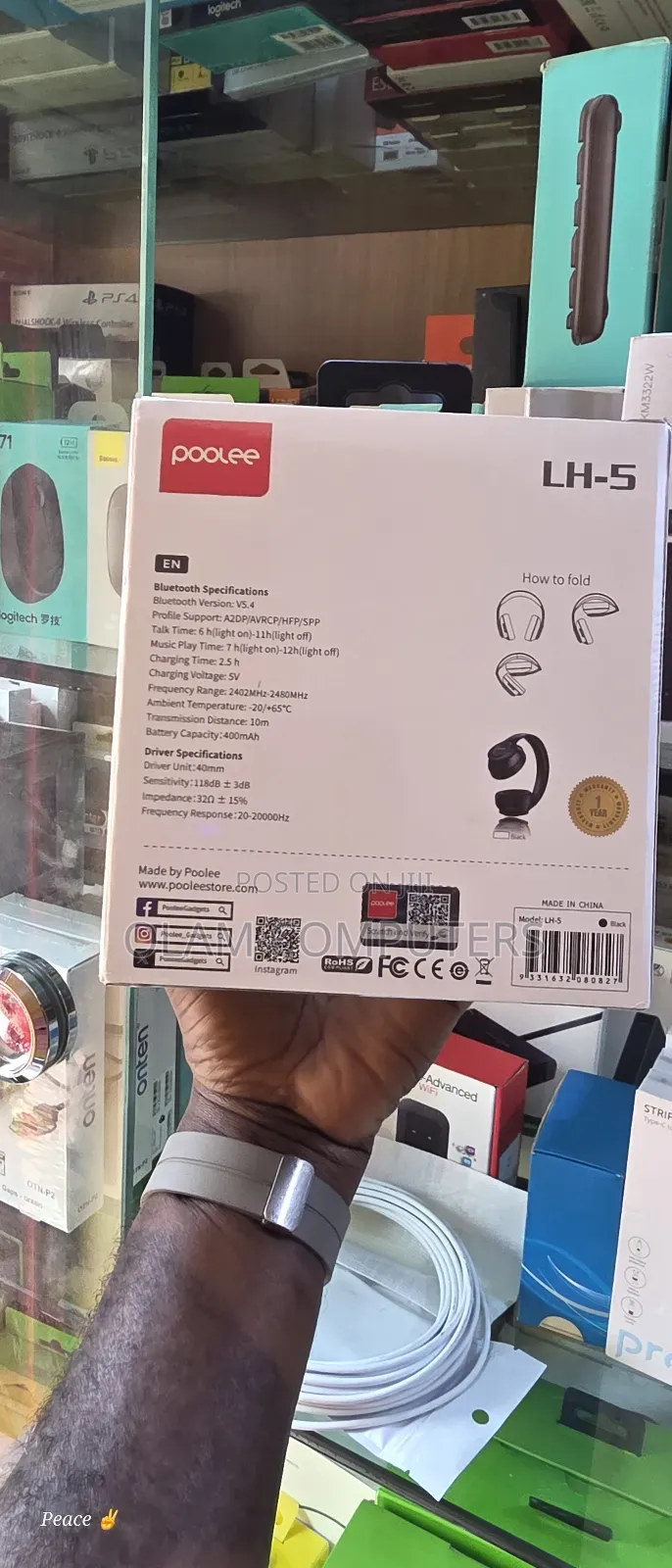 Poolee Wireless Stereo Headphone