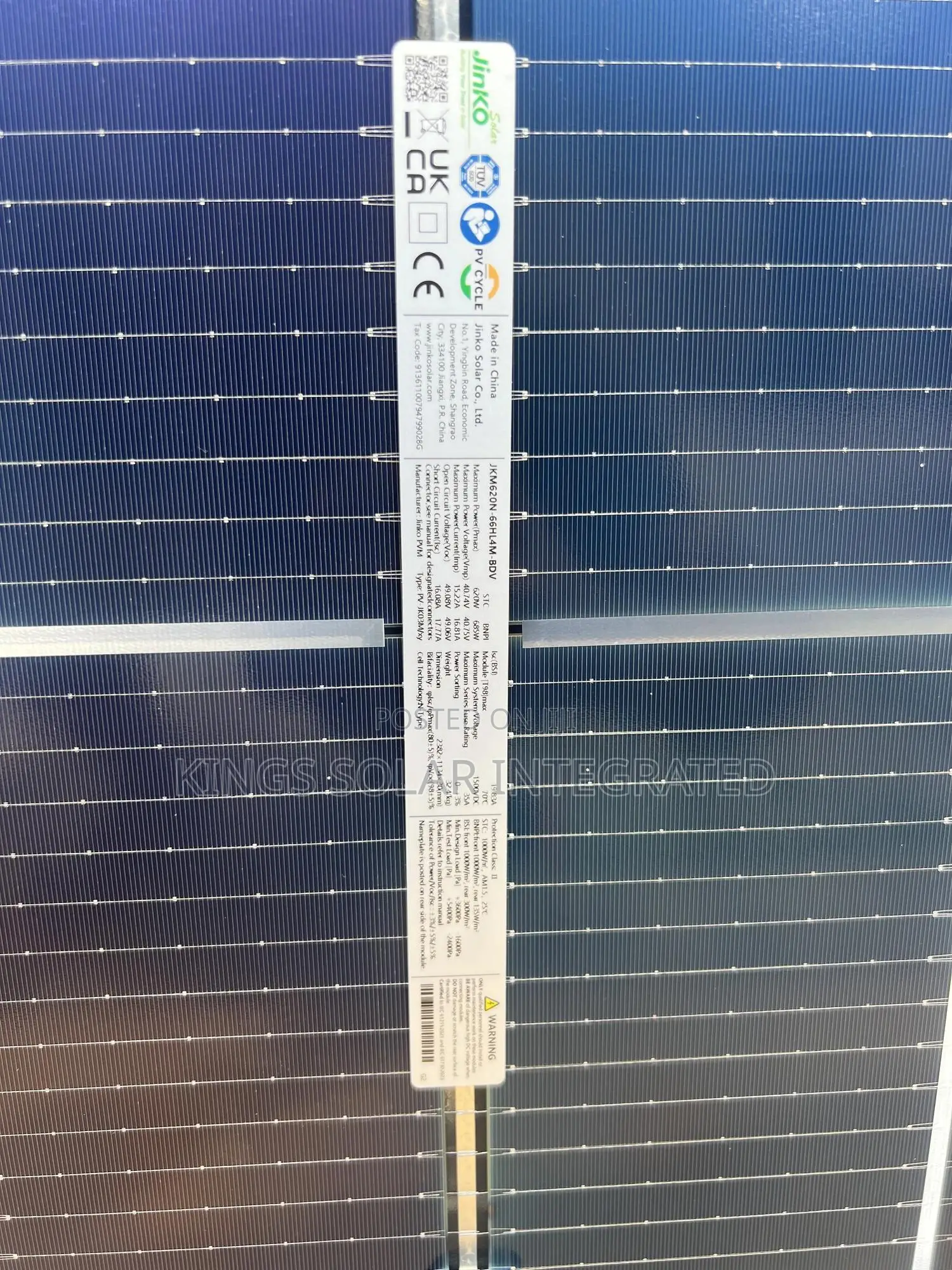 Brand New Jinko Byfetcher Panel 620w
