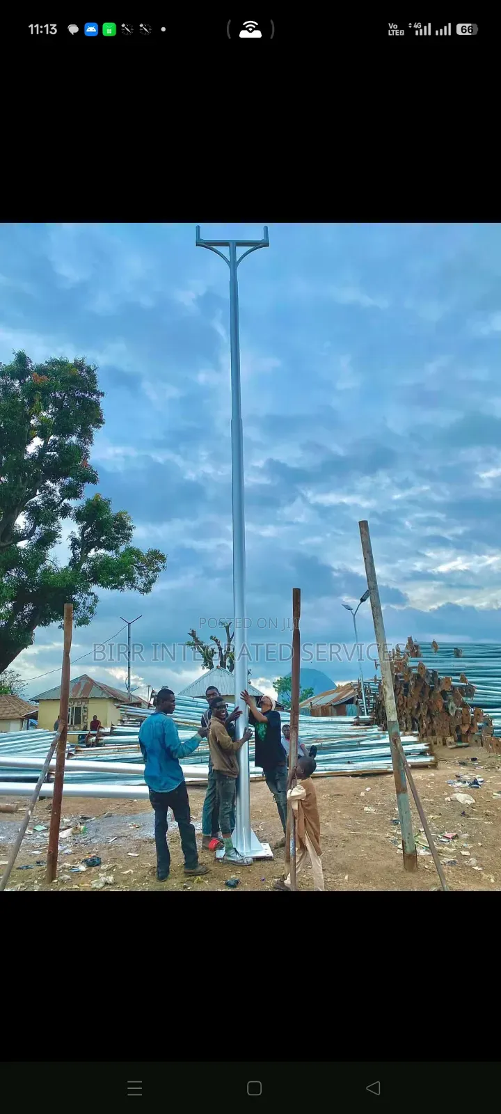 Street Light Pole 6m, 7m, 10m Height, Double And Single Arm