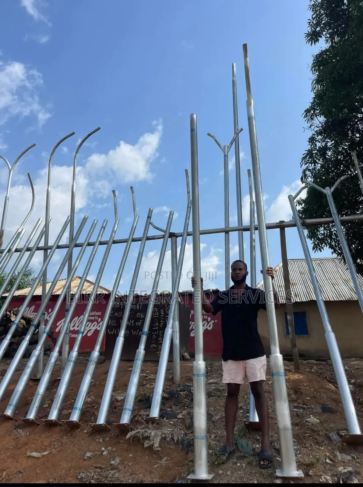 Solar Streetlight Galvanized Poles