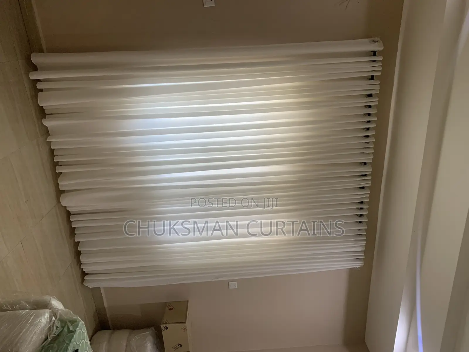 Thick White Curtain