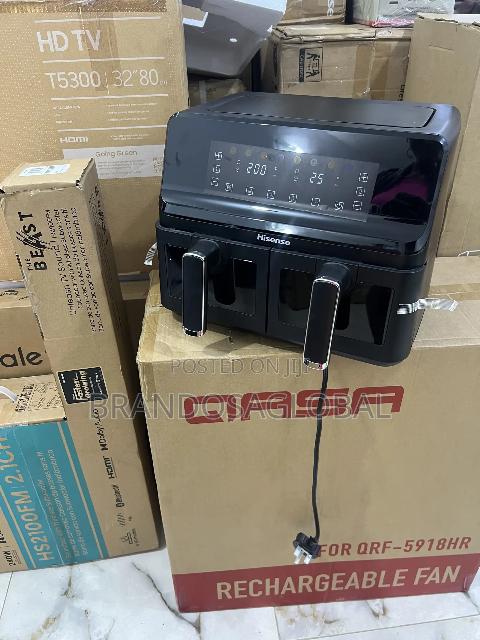 Hisense 8l Dual Zone Fryer – Cool Touch Exterior Design