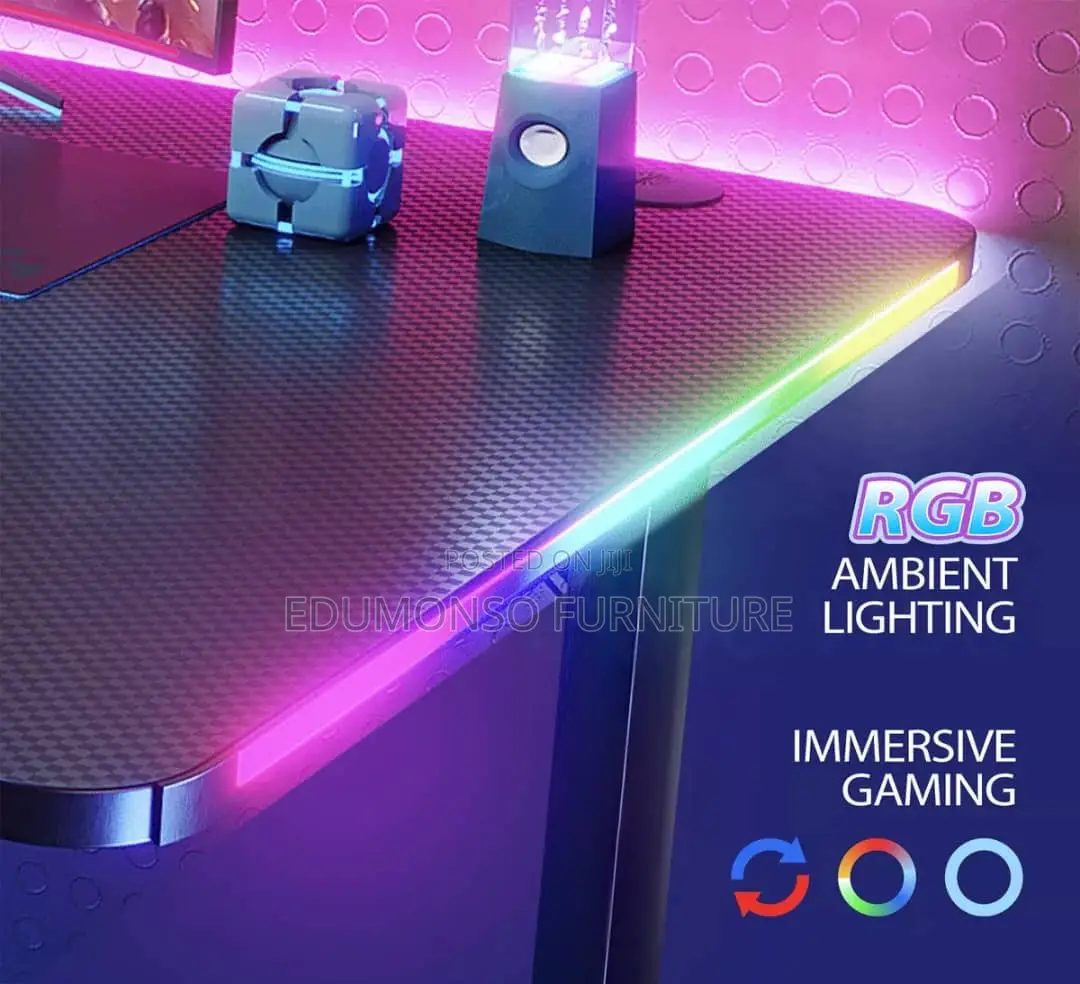 Electric Standing Gaming Desk RGB Led 140cm