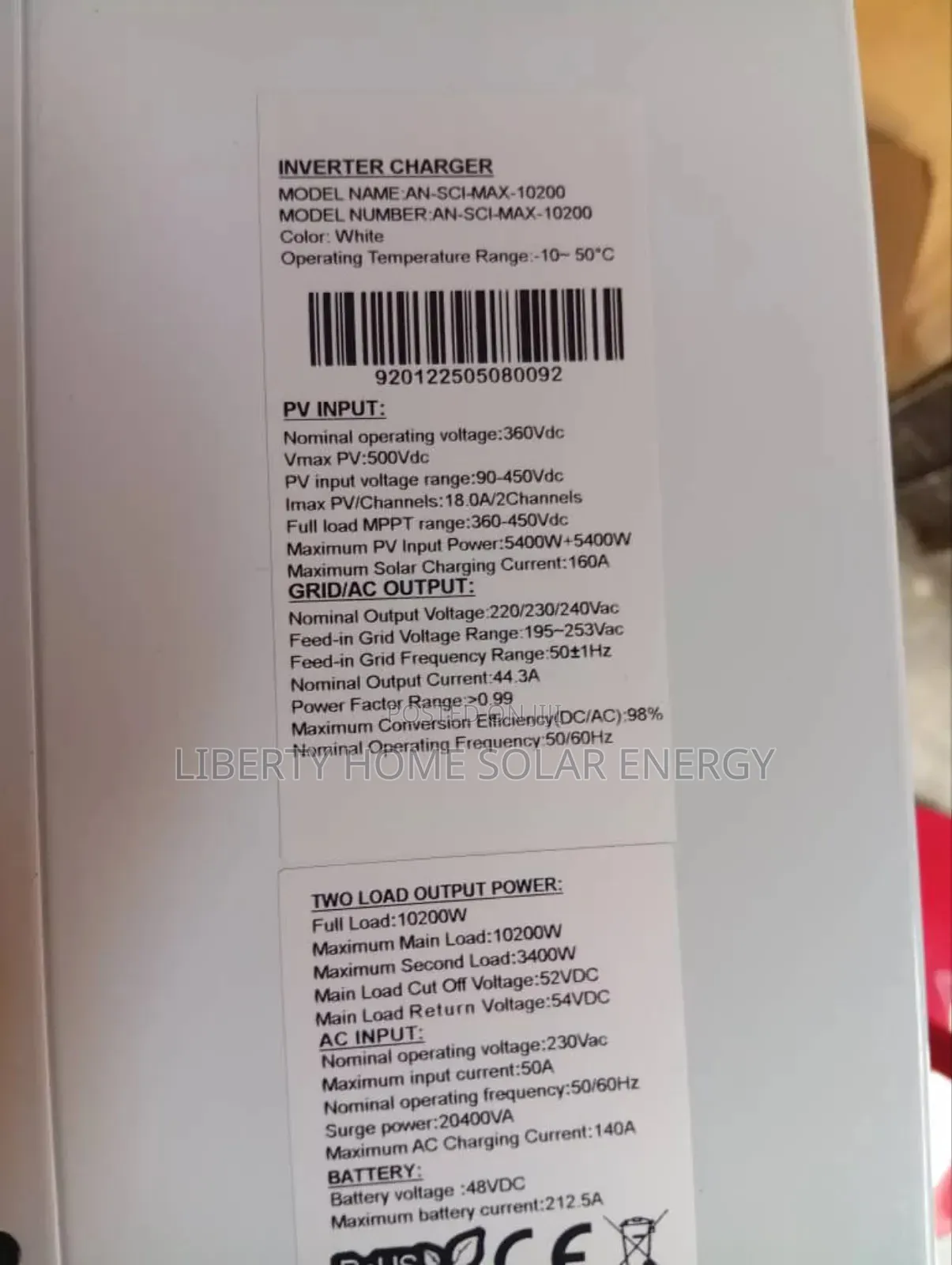 Ae Mem 10.2kva/48v Hybrid Inverter