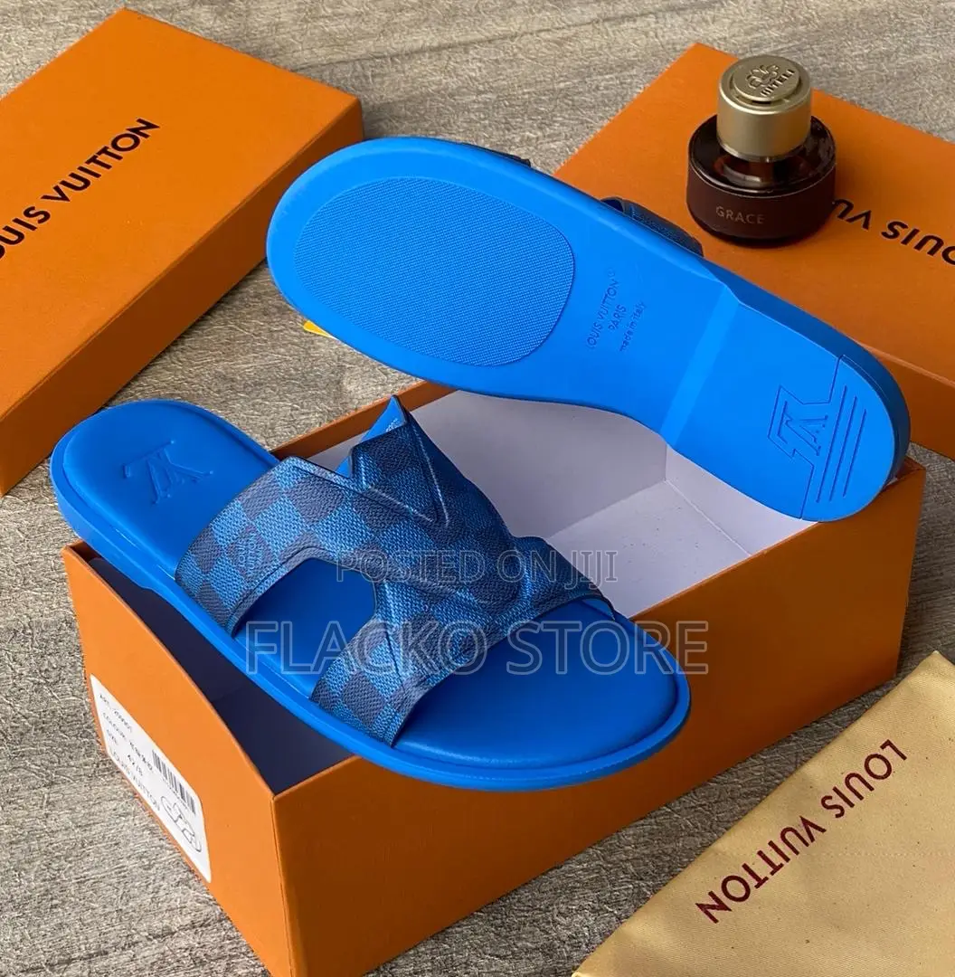 Original Louis Vuitton Leather Slippers
