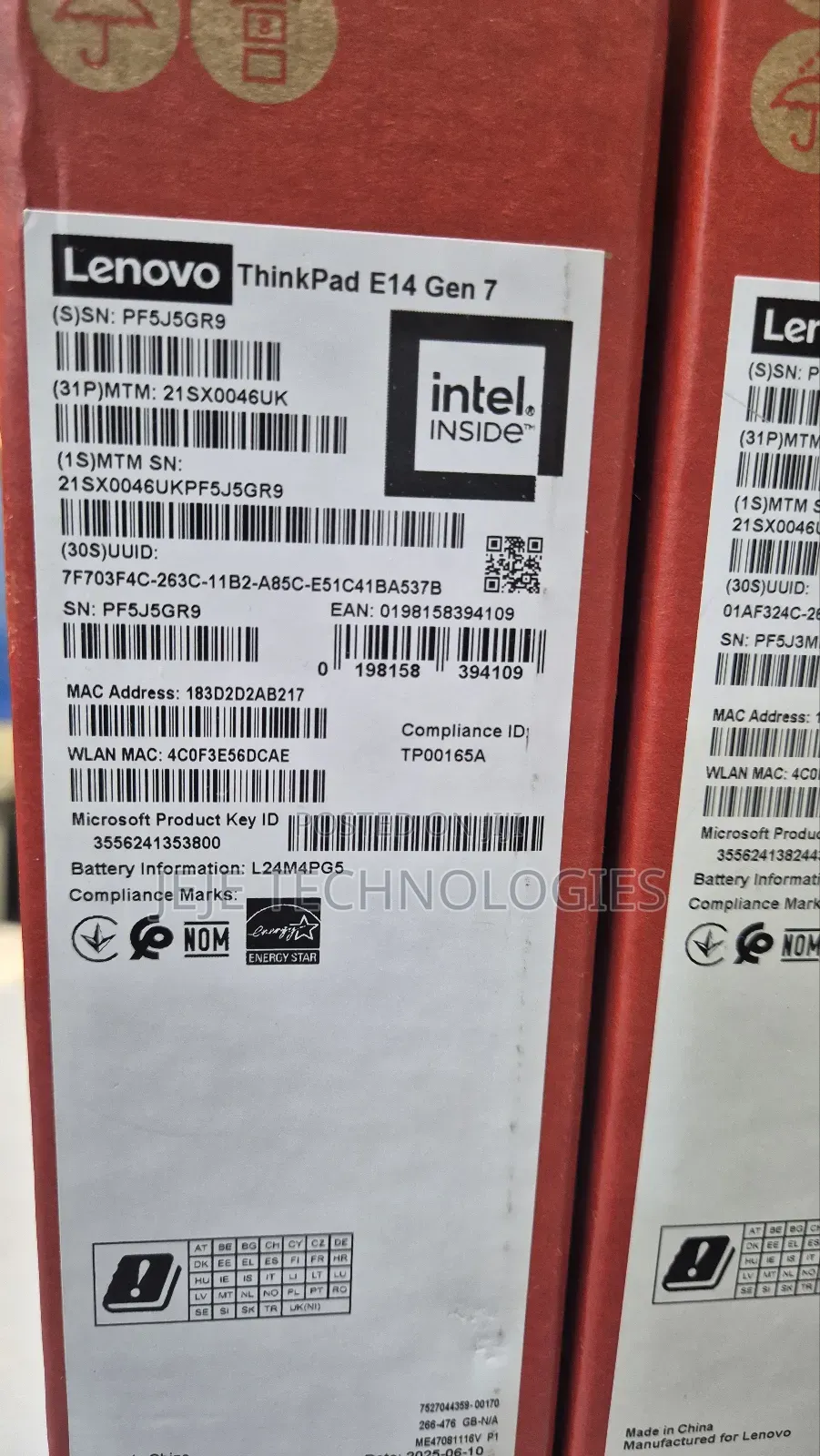 New Laptop Lenovo 16GB Intel Core Ultra 5 SSD 512GB