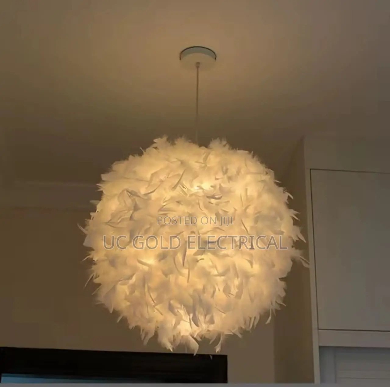 220v Modern Pendant Ceiling Light Led Fairy Feather Droplight Bedroom