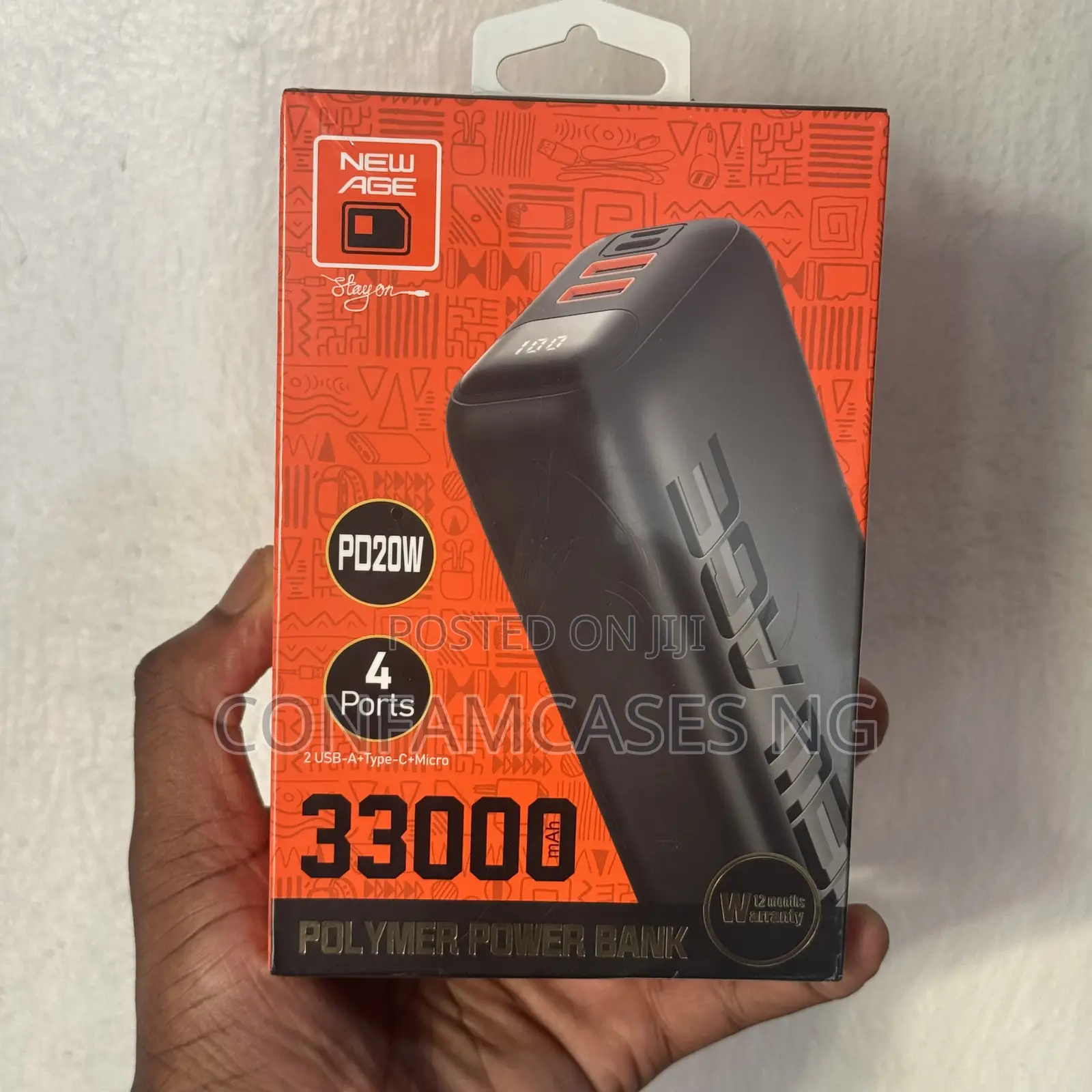 New Age 33000mah 20w Fast Charging Power Bank With Digital Display