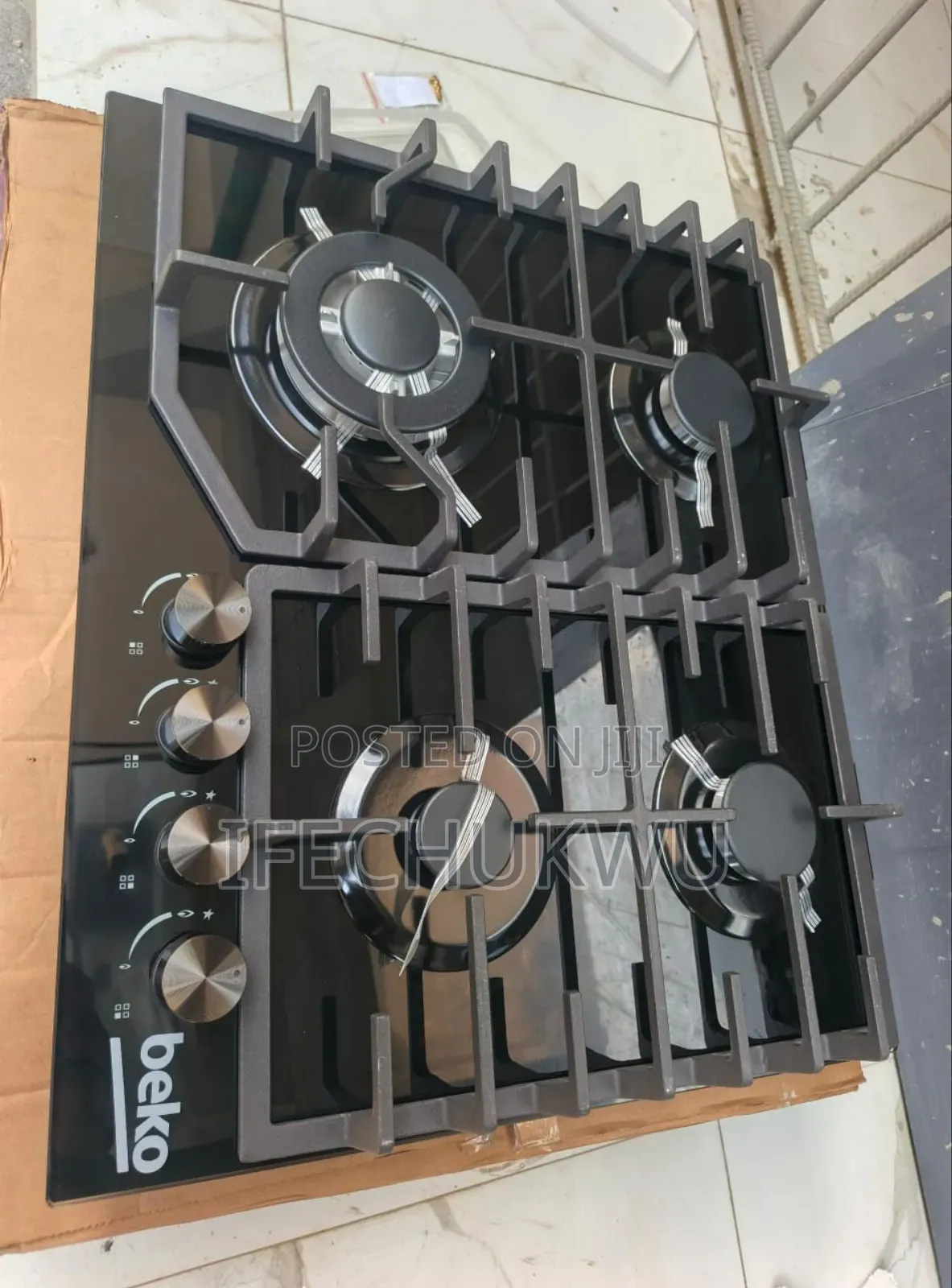 Original Beko 60x60cm Inbuilt 4 Burners Blueflame Light Gas Cooker Hob