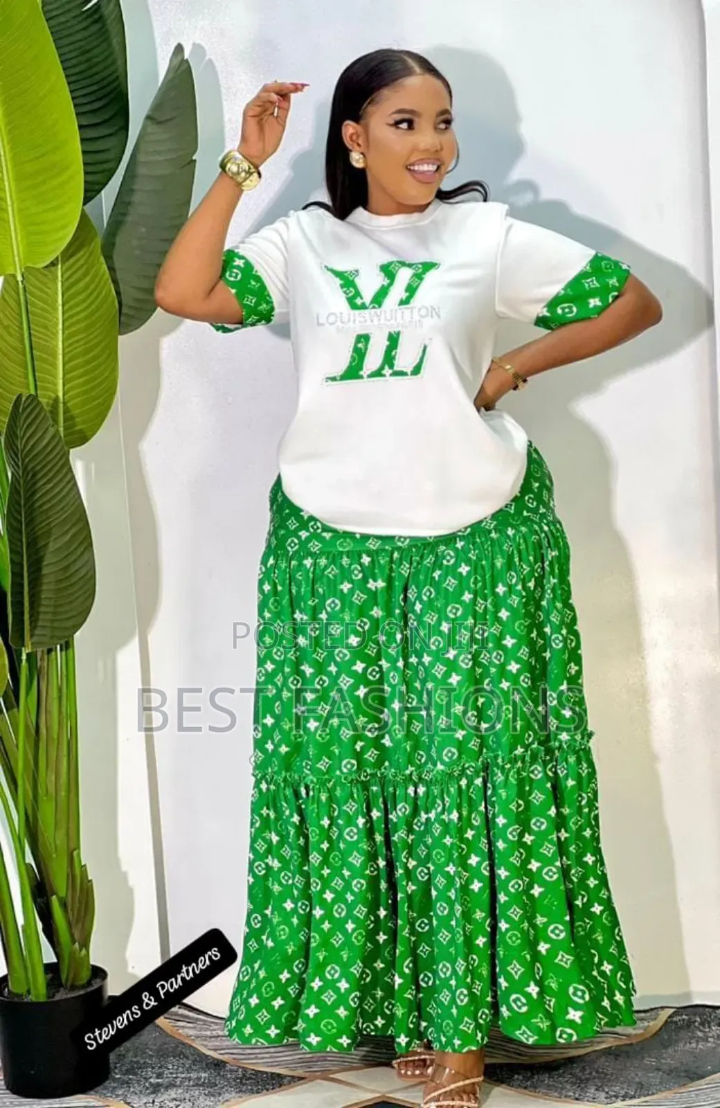 Long Carribian Skirt and Blouse