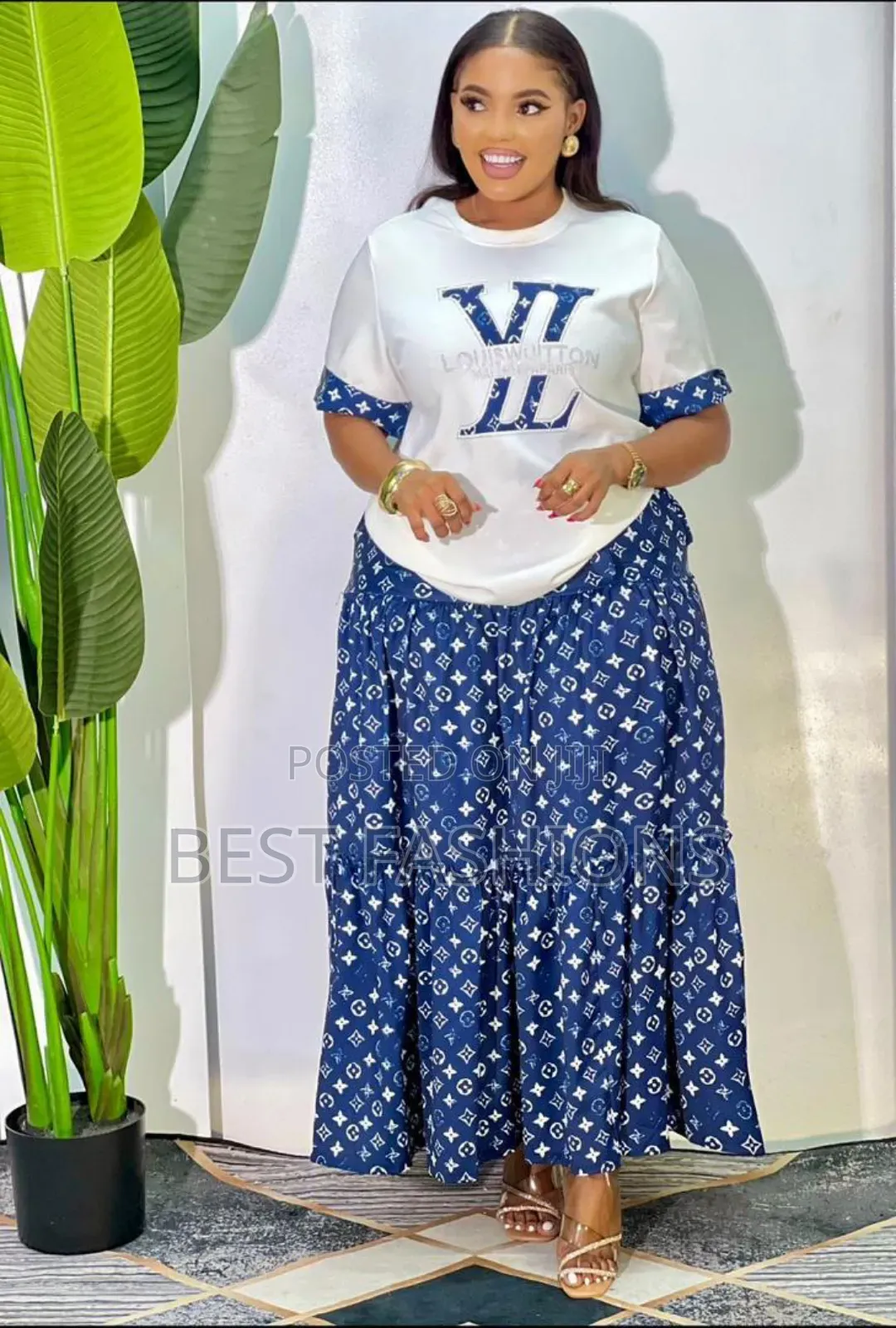 Long Carribian Skirt and Blouse