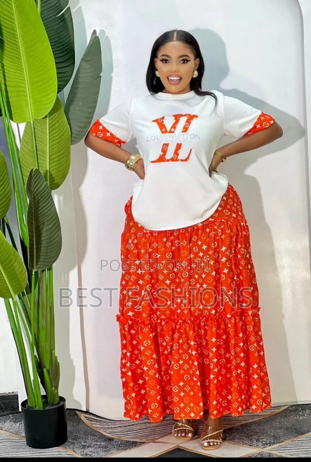 Long Carribian Skirt and Blouse