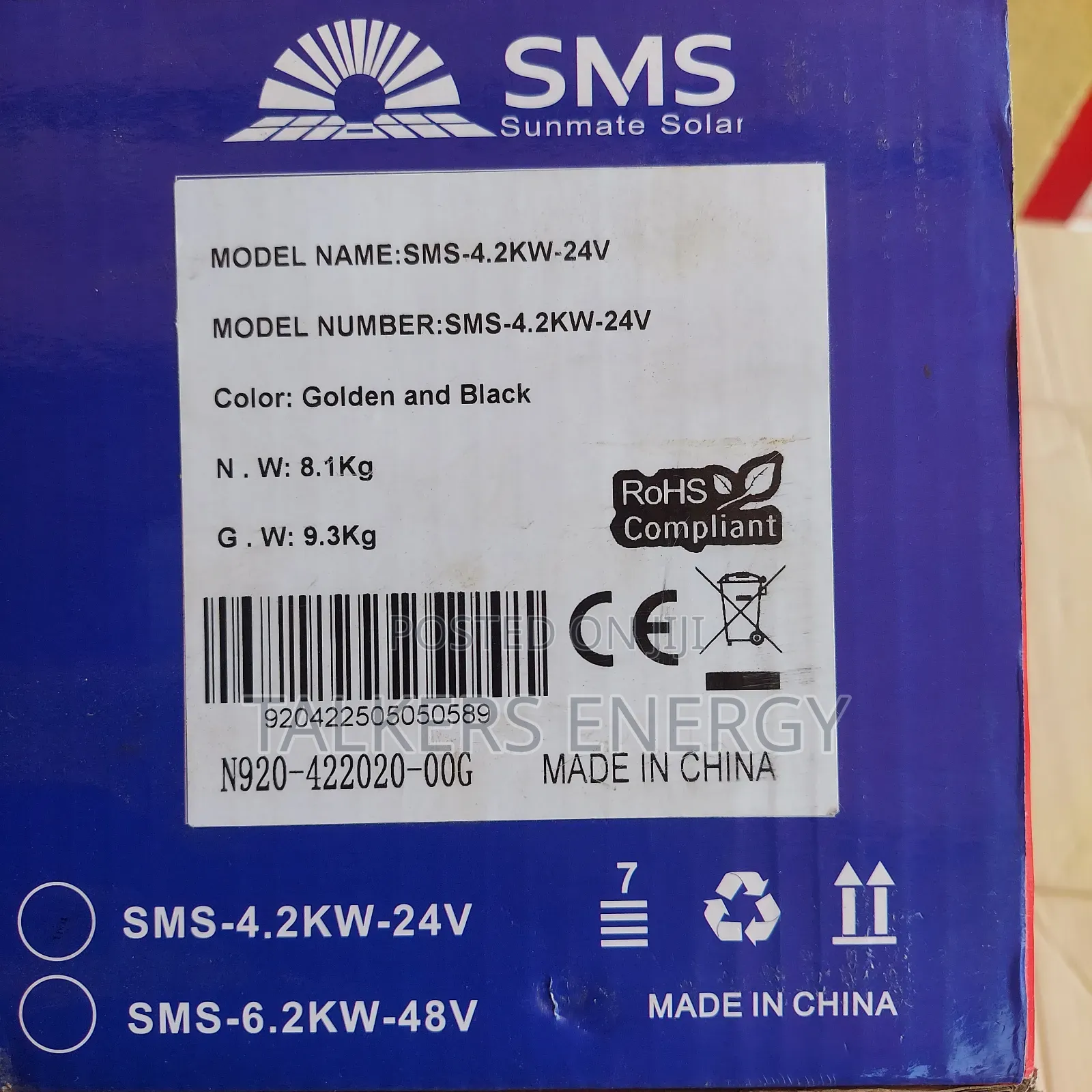 Hybrid Inverter 4.2kva 24v Suitable for Tubular, Lithium, Agm