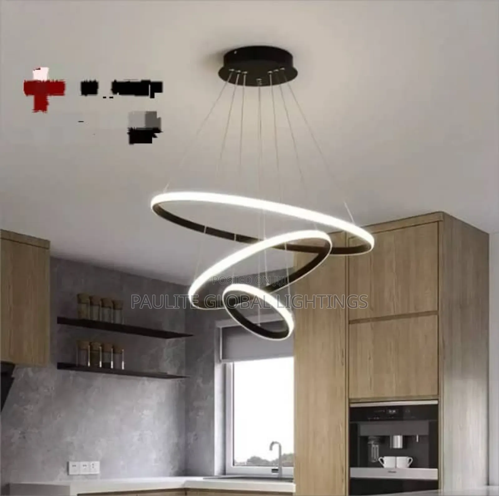 3 Ring Chandelier for Living Room, Bedroom, Dining and More 