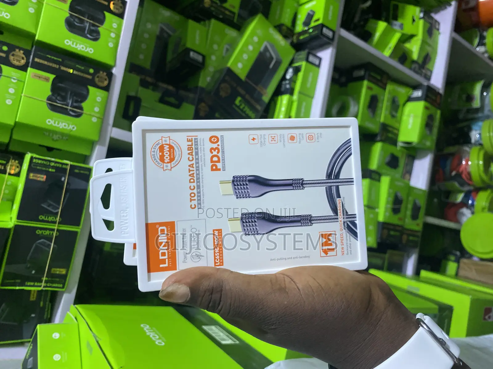 Ldnio Lc651c Fast Charging 100w Type-C to Type-C Charger Data Cable