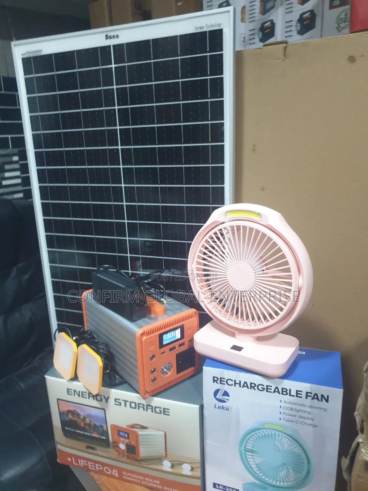 New Powerful 300watts Solar Generator With Free Table Fan and Panel