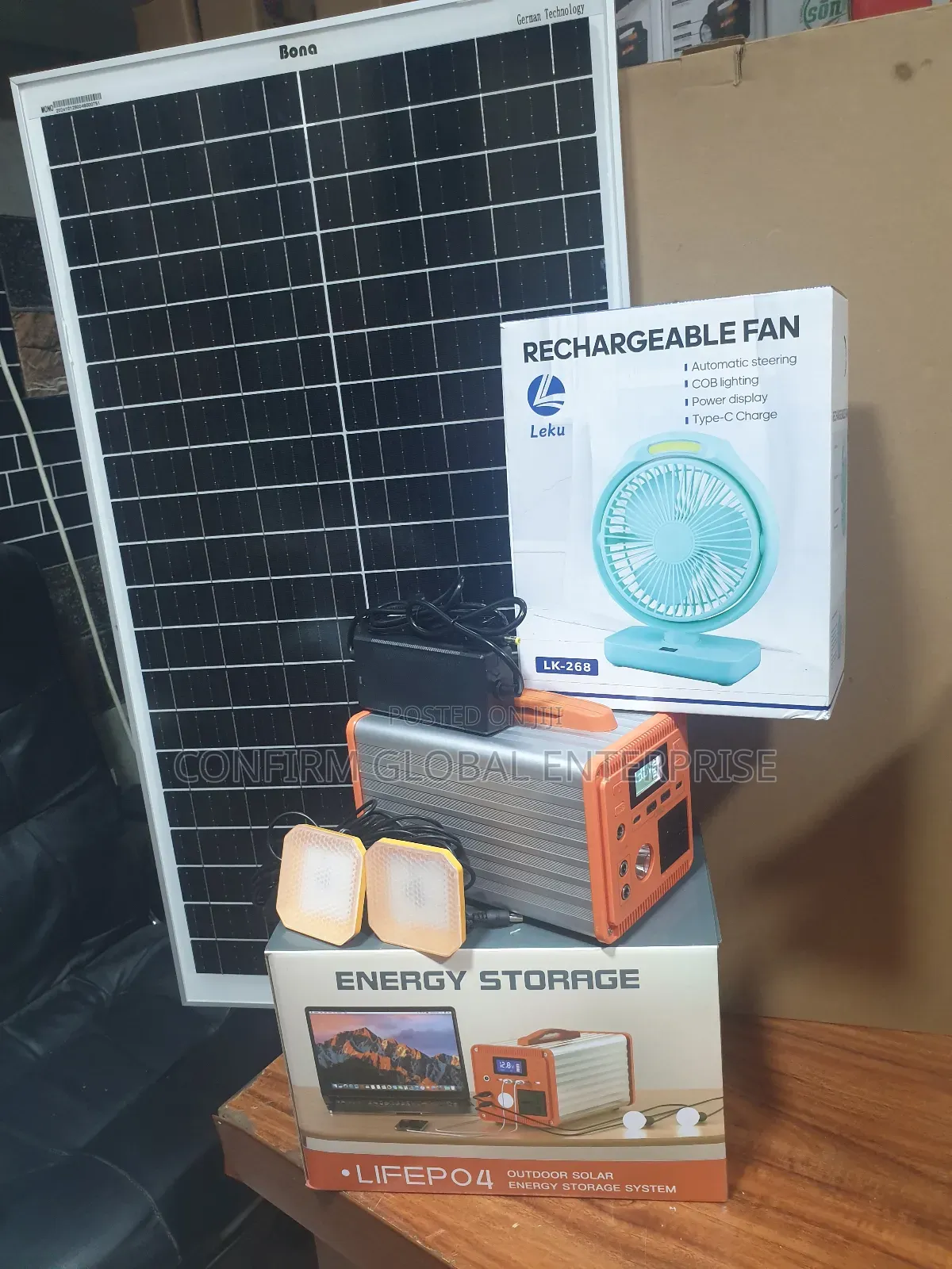 New Powerful 300watts Solar Generator With Free Table Fan and Panel