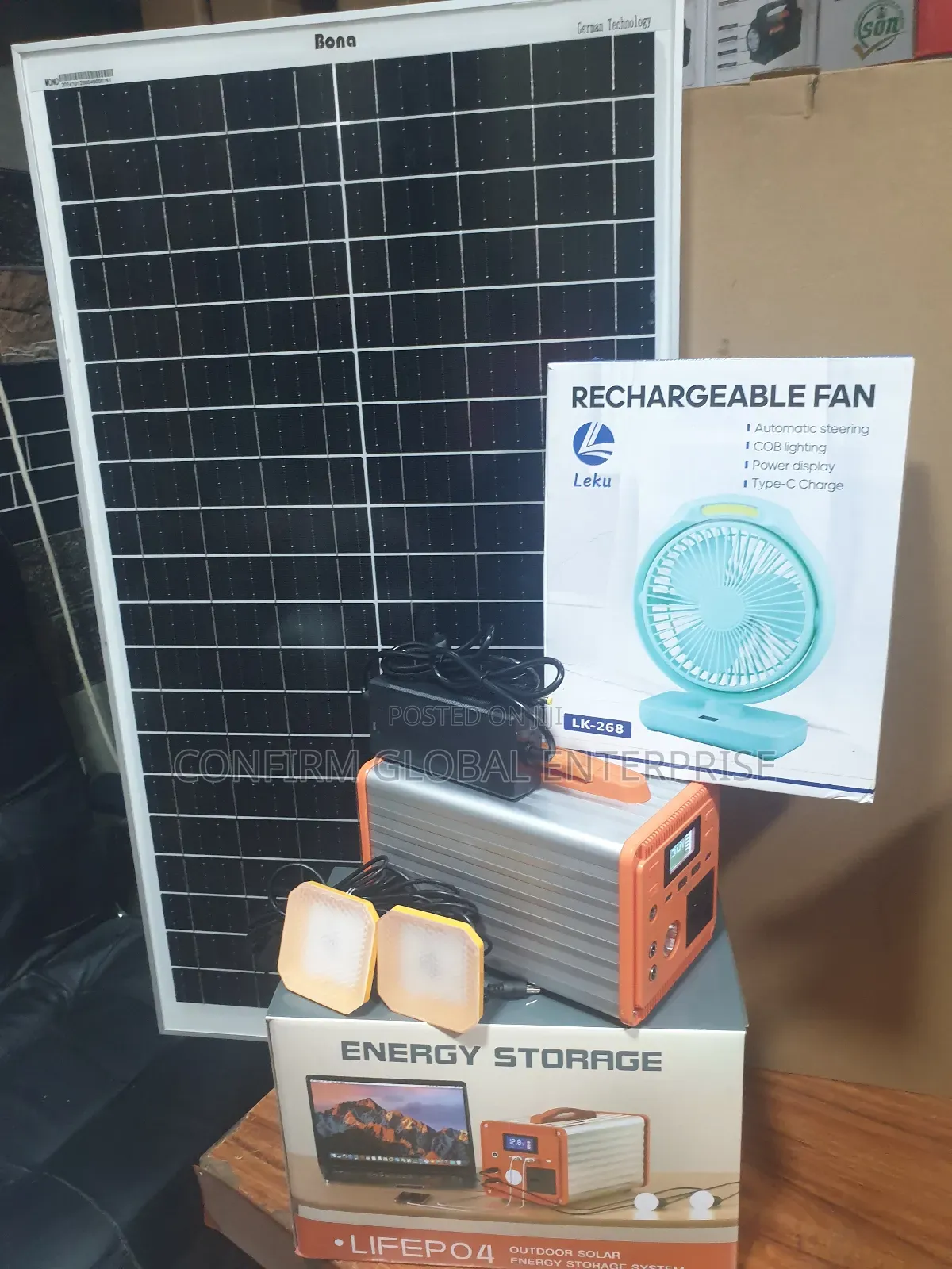 Original All in One Solar Power Station 300watts Free Table Fan