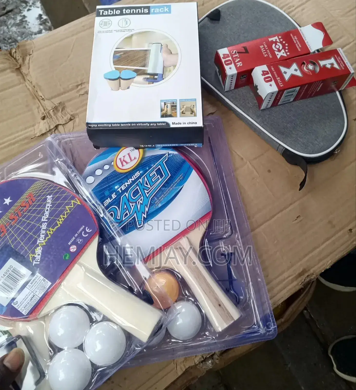 Table Tennis Egg, Bat and Net 