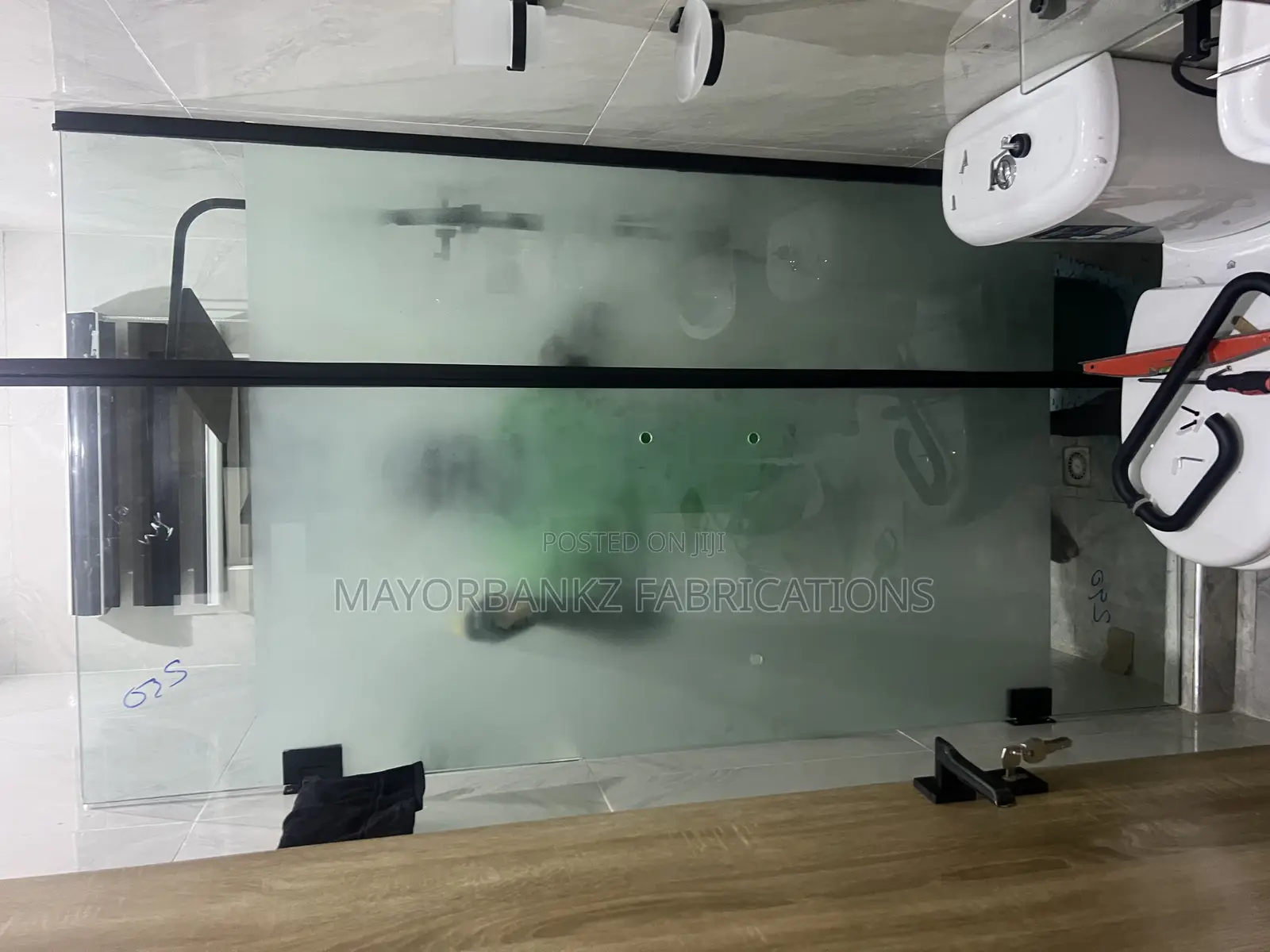 Frosted Hinge Glass Door