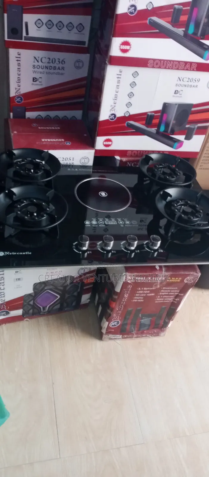 Gas Cooker Flip Up Built-in Gas Electric 5 in 1 Auto Ignition Soft .