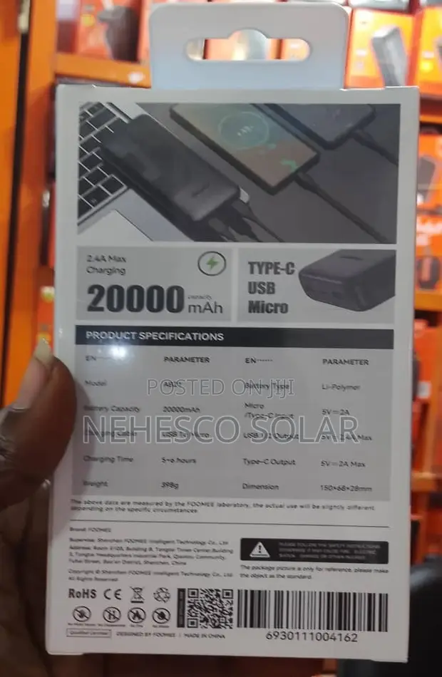 Foomee 20,000mah Power Bank