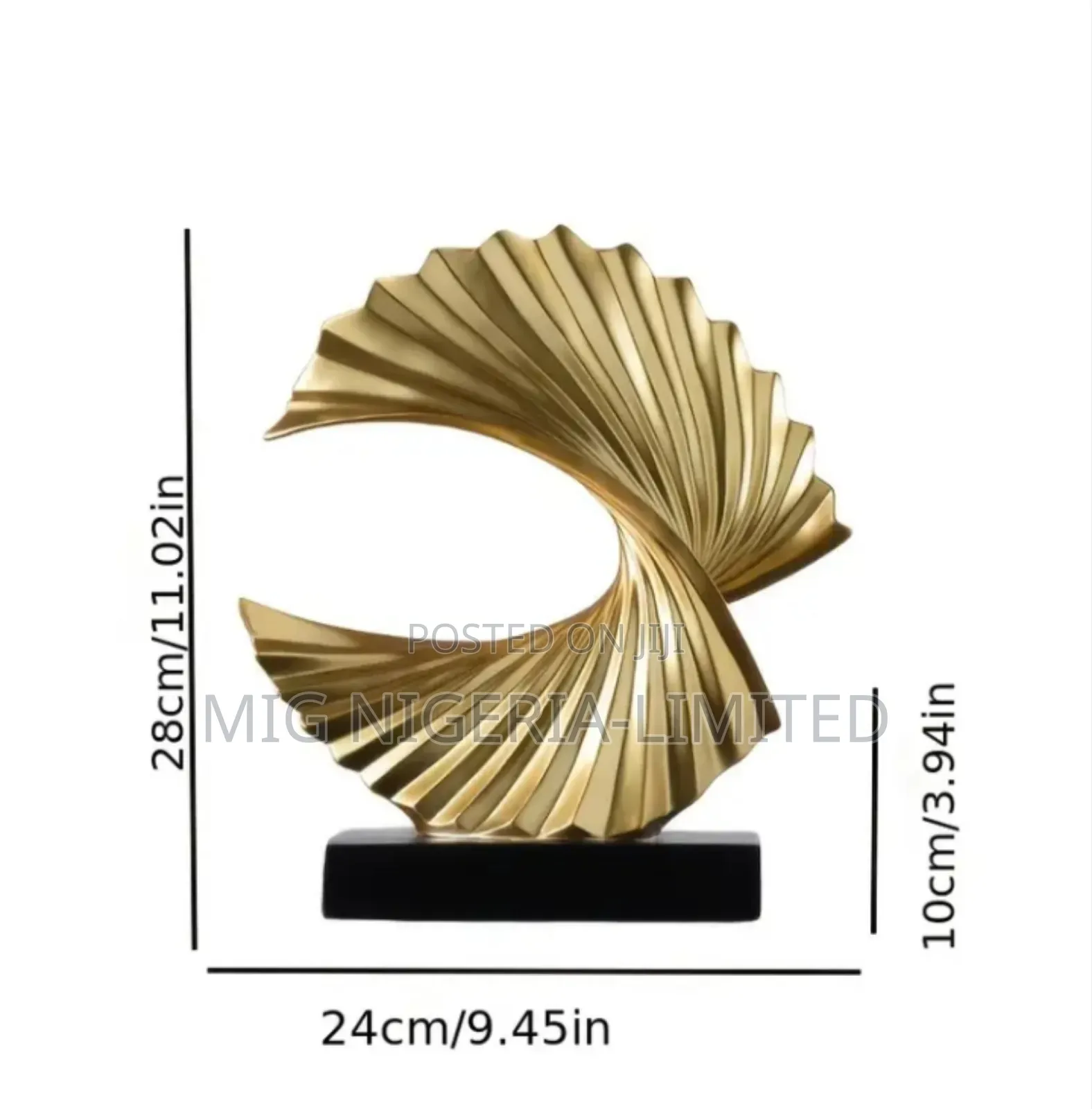 Gold Wave Sculpture,Modern Ocean Wave Home Décor Accents Ornaents